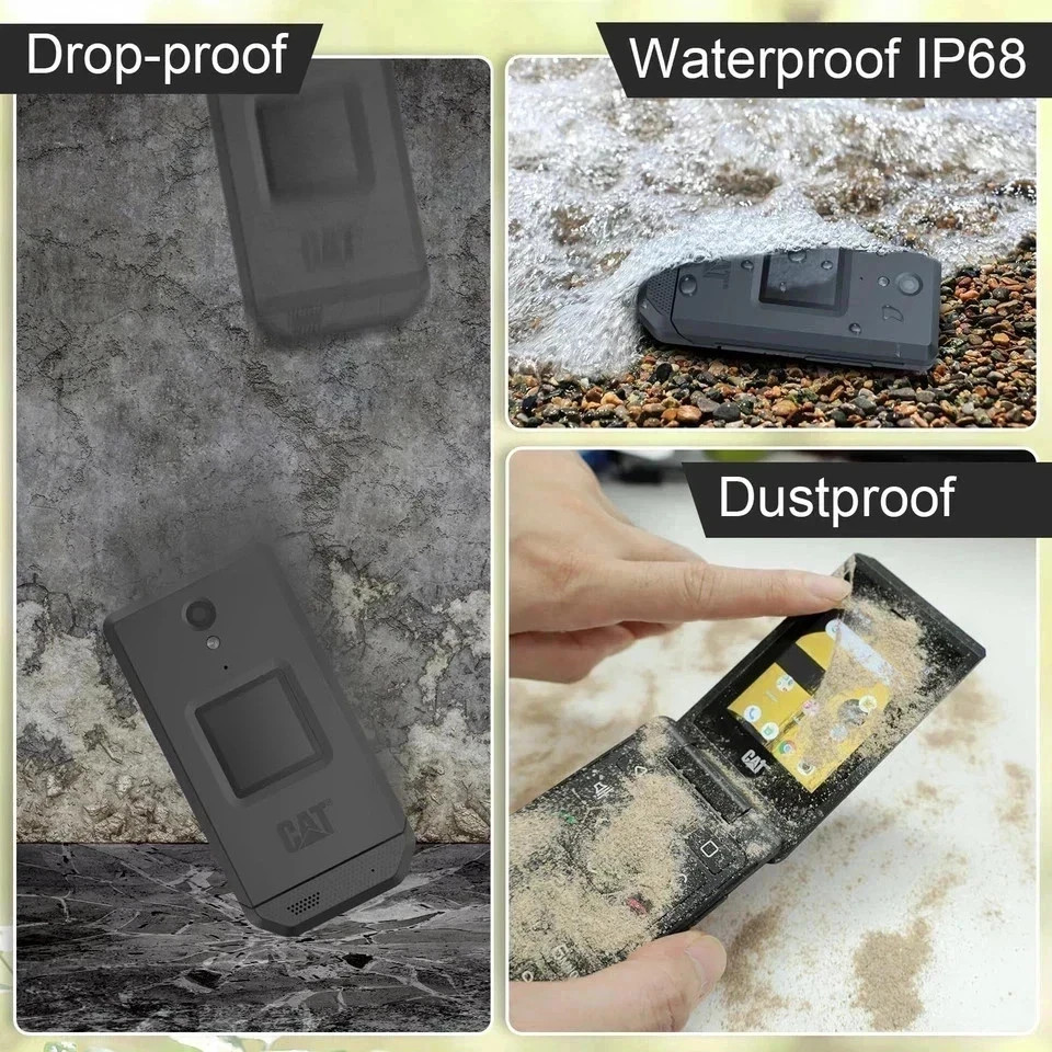 CAT S22 Rugged Flip Phone T-Mobile (16GB) 2.8” Touchscreen Smart Cell Phone