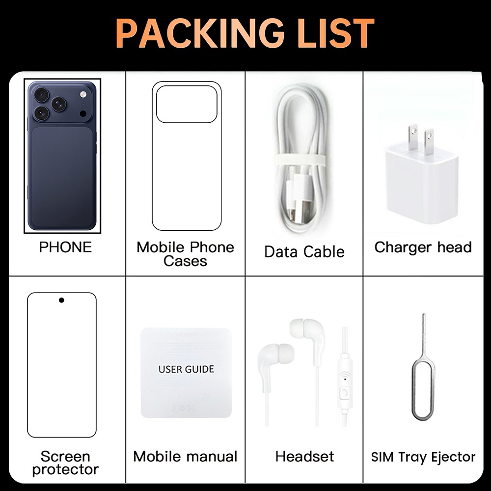 2026 Pro Max 5G Unlocked Cell Phone Android 13 Smartphone Dual SIM Cheap Mobile