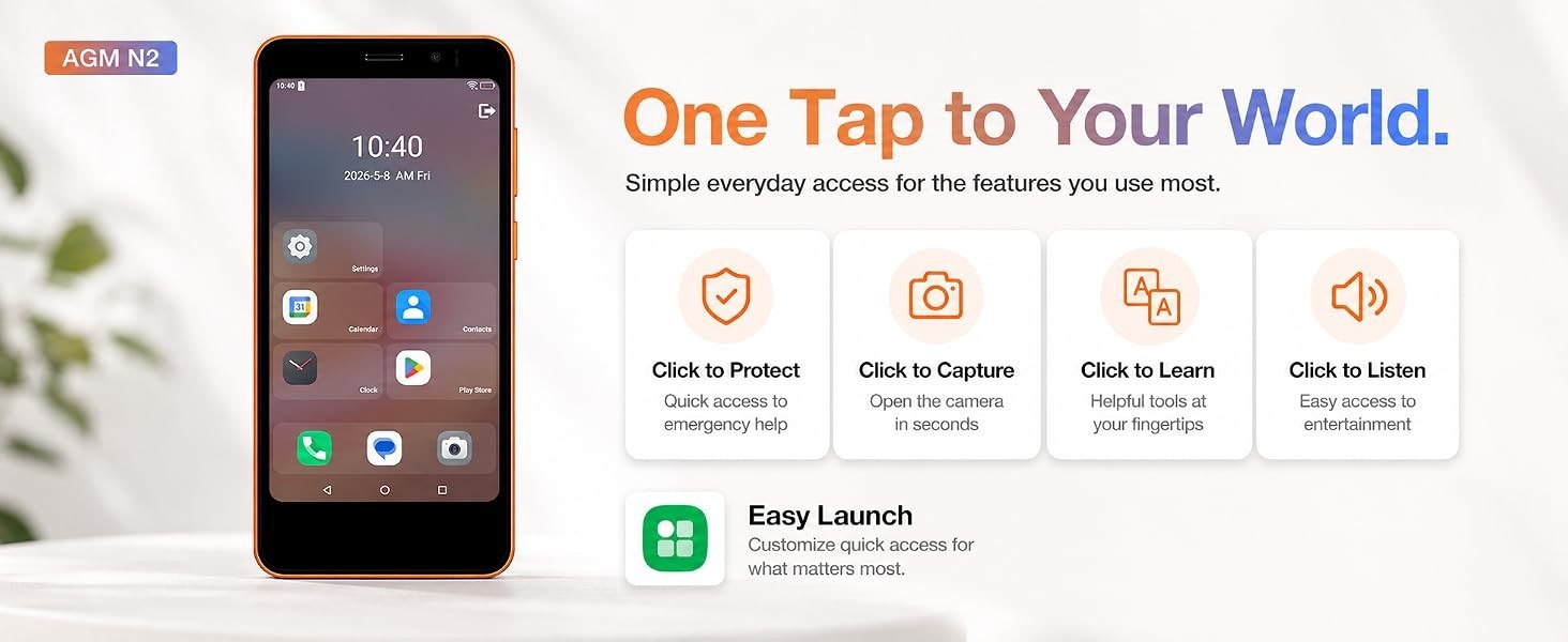 AGM Note N2 Mini Smartphone – Compact Android 16 GO Phone with Dual SIM & Expand