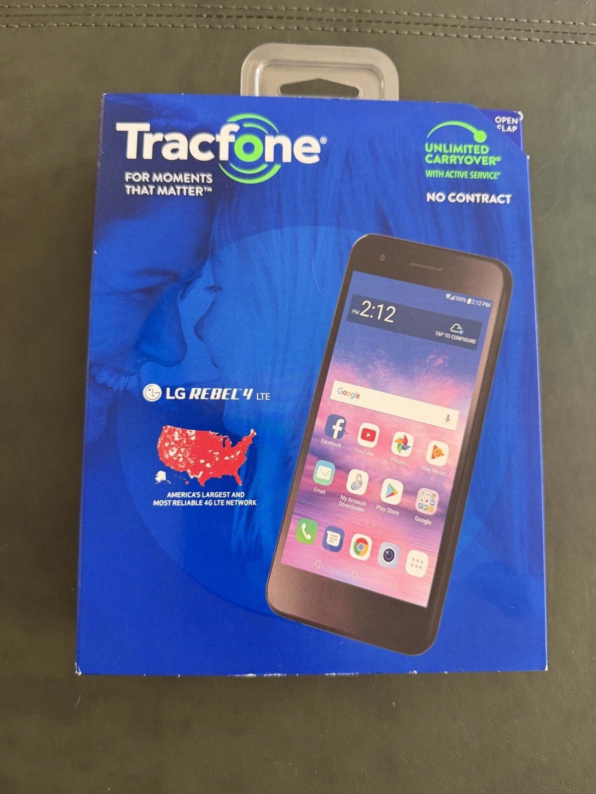 TracFone LG Rebel 4 4G LTE Prepaid Smartphone – NEW -Simple Mobile