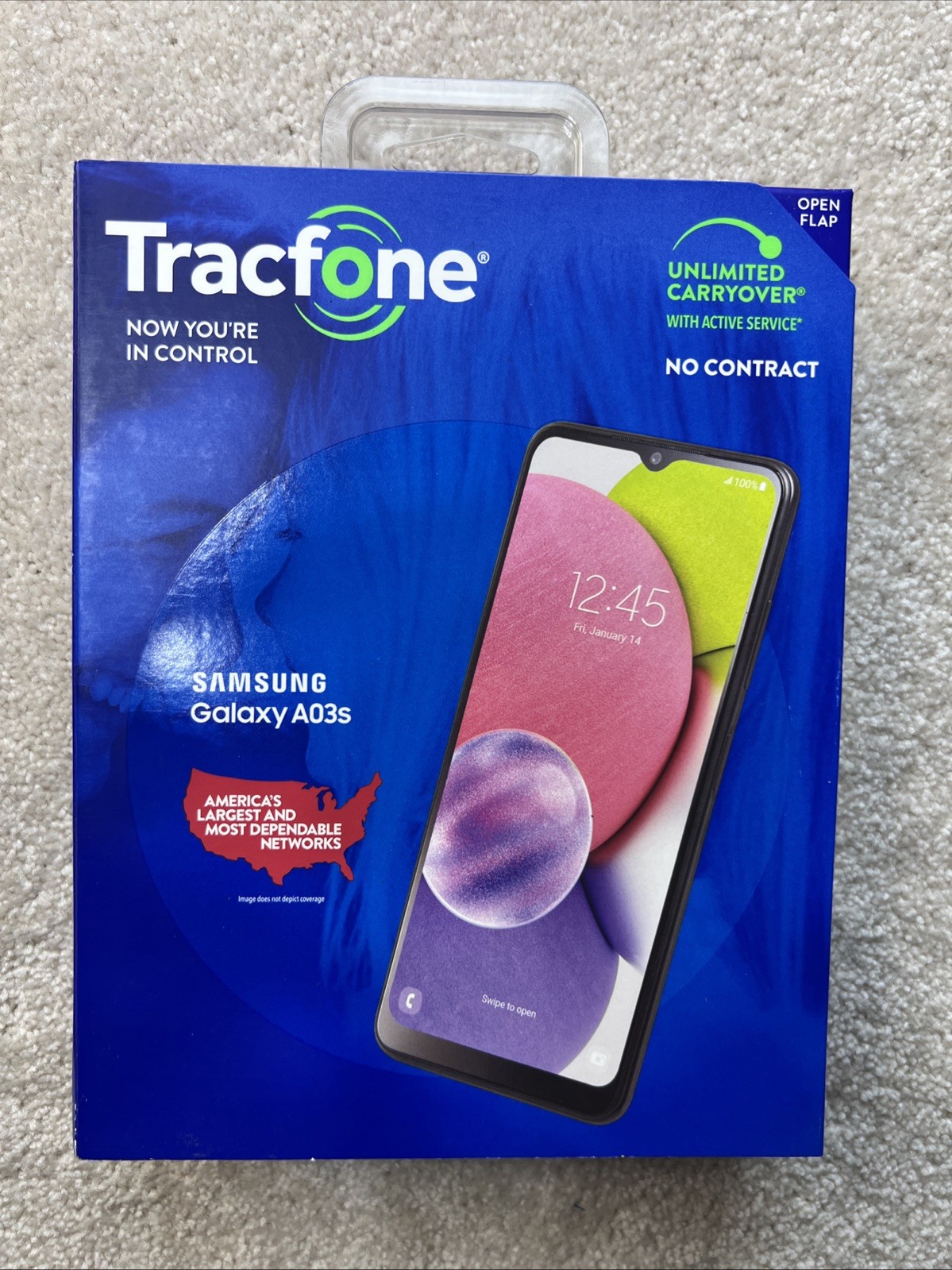 Samsung Galaxy A03s 32GB Black (TracFone Locked) Smartphone New Sealed
