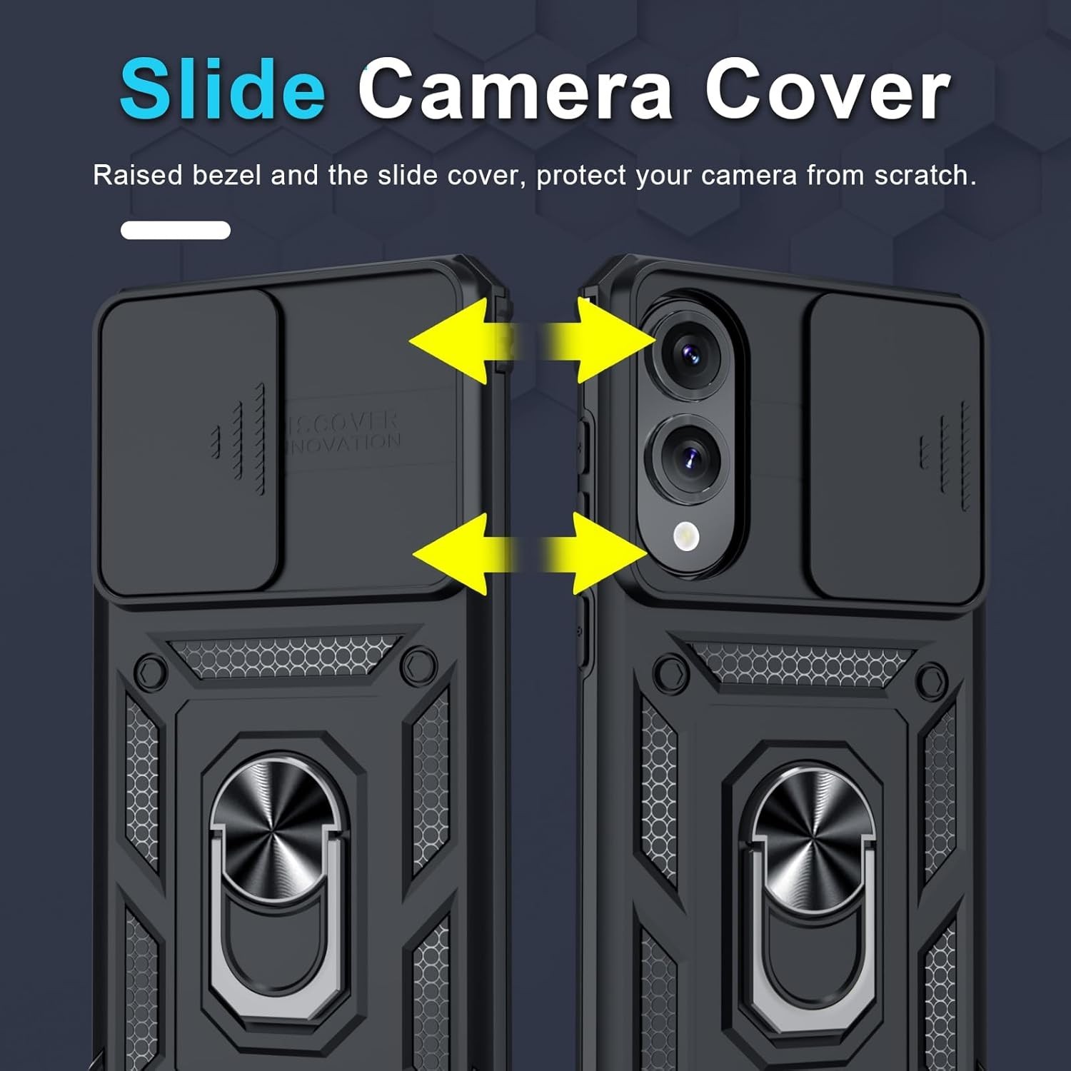 Heavy Duty Shockproof Case for Samsung Galaxy S25 Edge with Camera Cover & Kicks