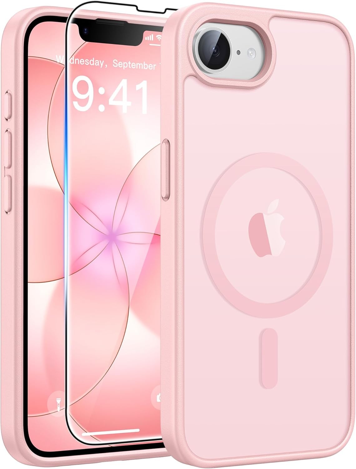 Translucent Matte Military Grade Case for iPhone 16e 17e with Screen Protector –
