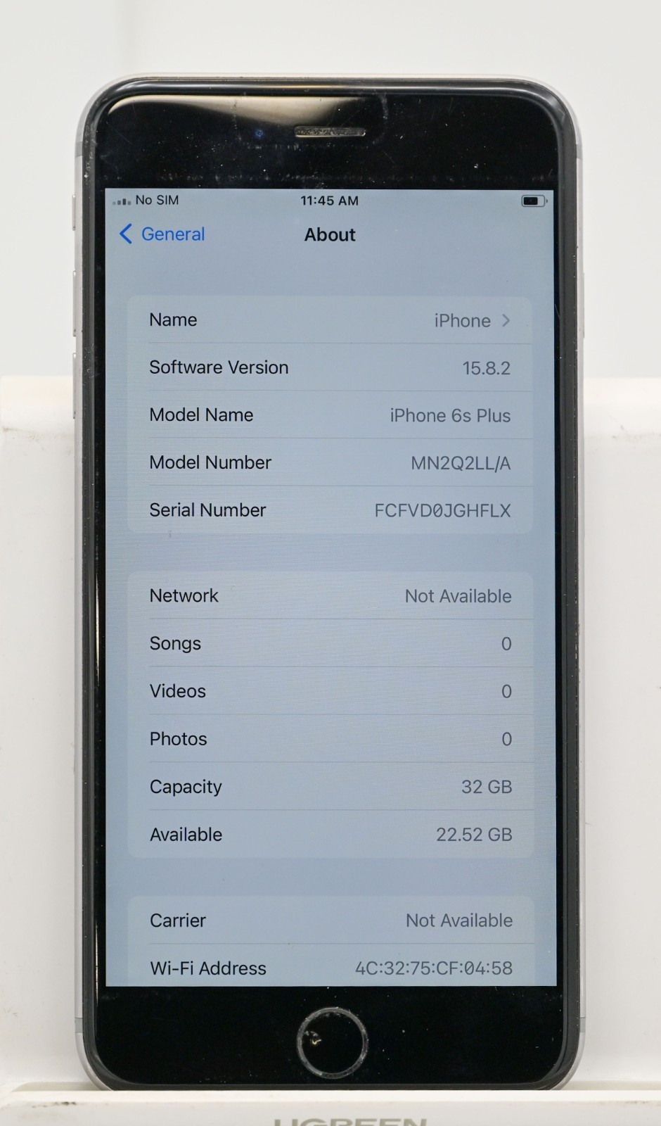 Apple iPhone 6s Plus A1634 (MN2Q2LL/A) 32GB Unlocked Battery Service Recommended