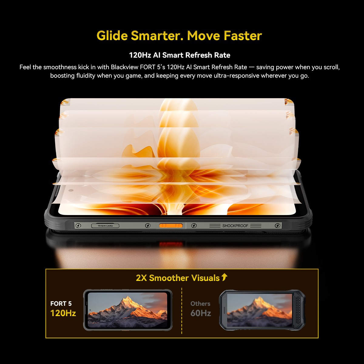 Blackview FORT 5 AI Rugged Smartphone 48GB+256GB 6.78″ 120Hz Android16 NFC 108MP