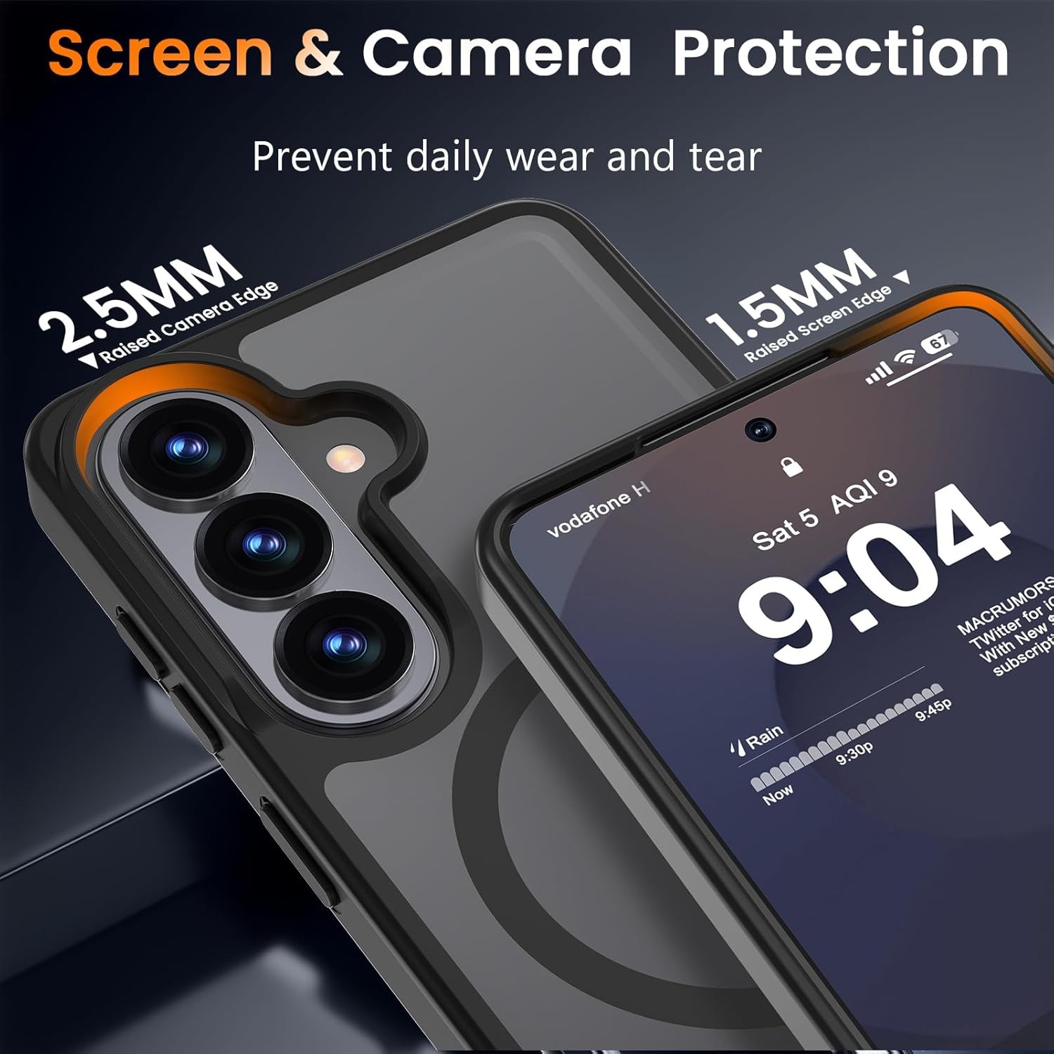 1. For Samsung Galaxy S24 FE 6.7-Inch Slim Shockproof Case Black 2. For Samsun
