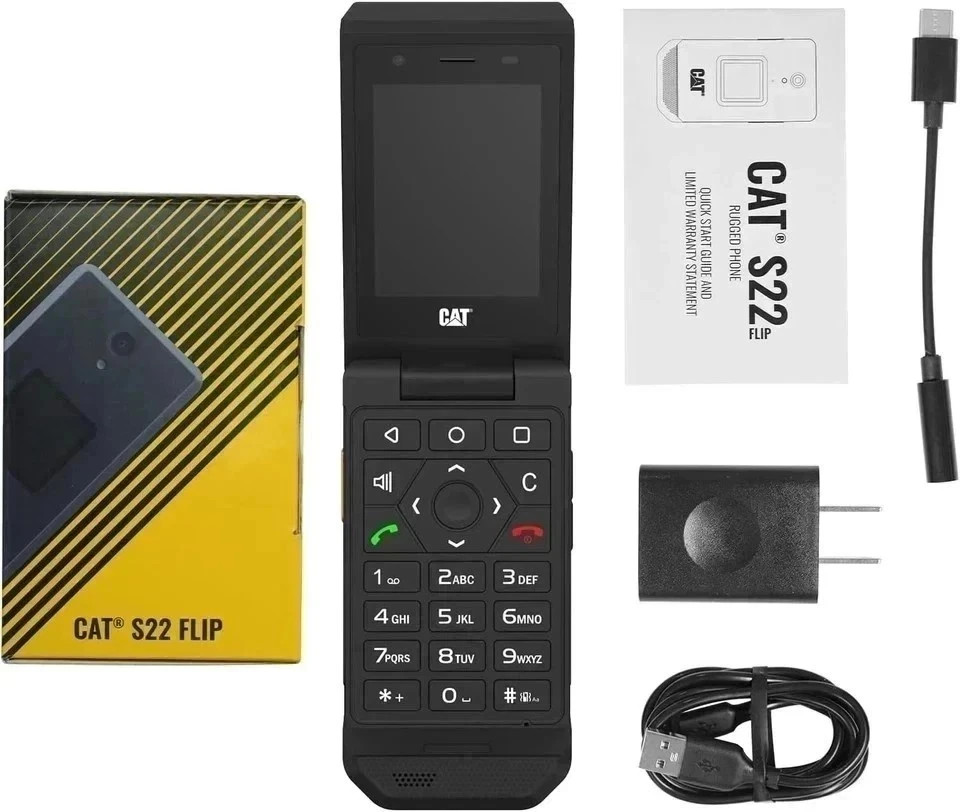CAT S22 Rugged Flip Phone Unlocked (16GB) 2.8” Touchscreen Smart Cell Phone …