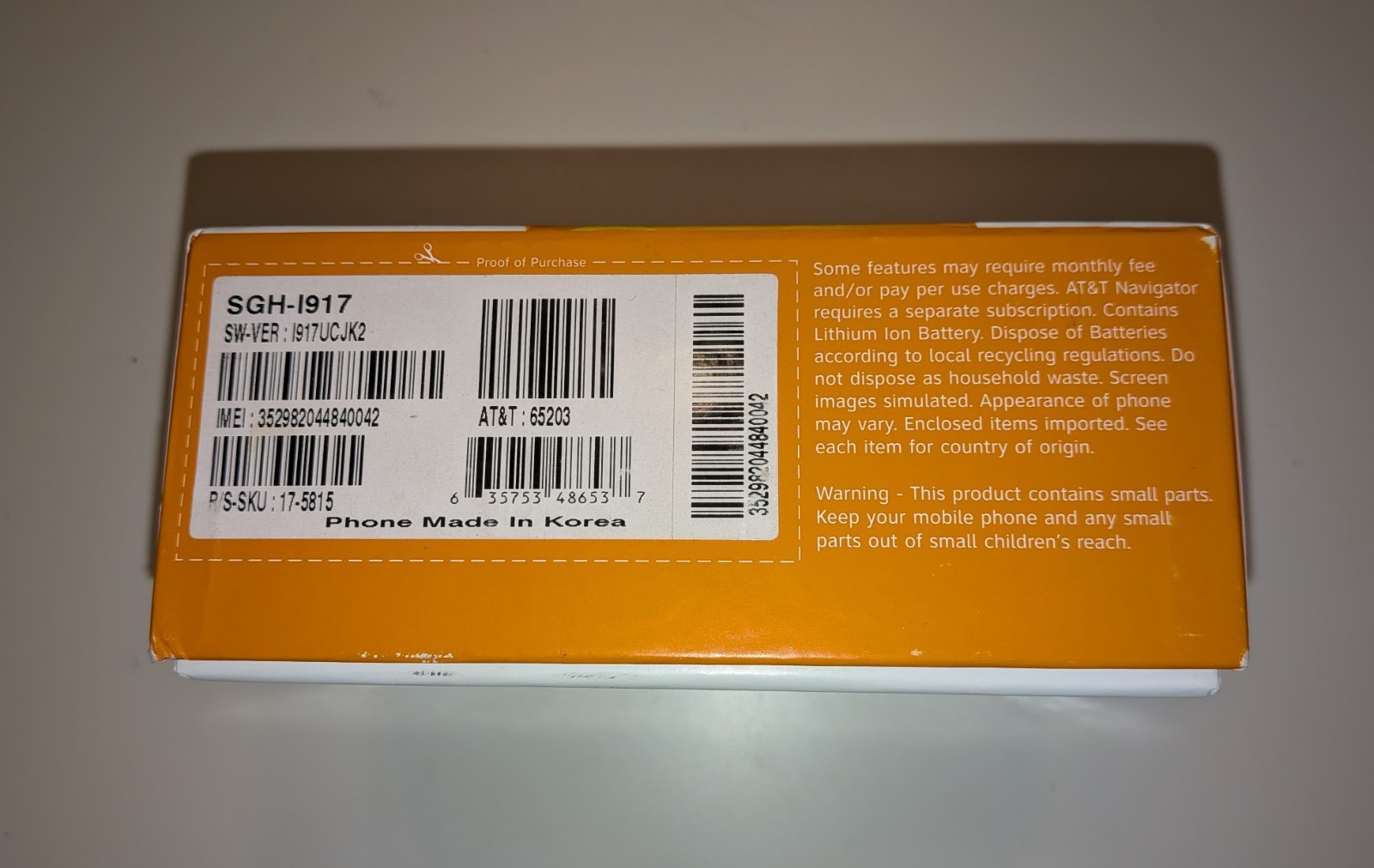 Samsung Focus Windows Phone (Open box, never used)
