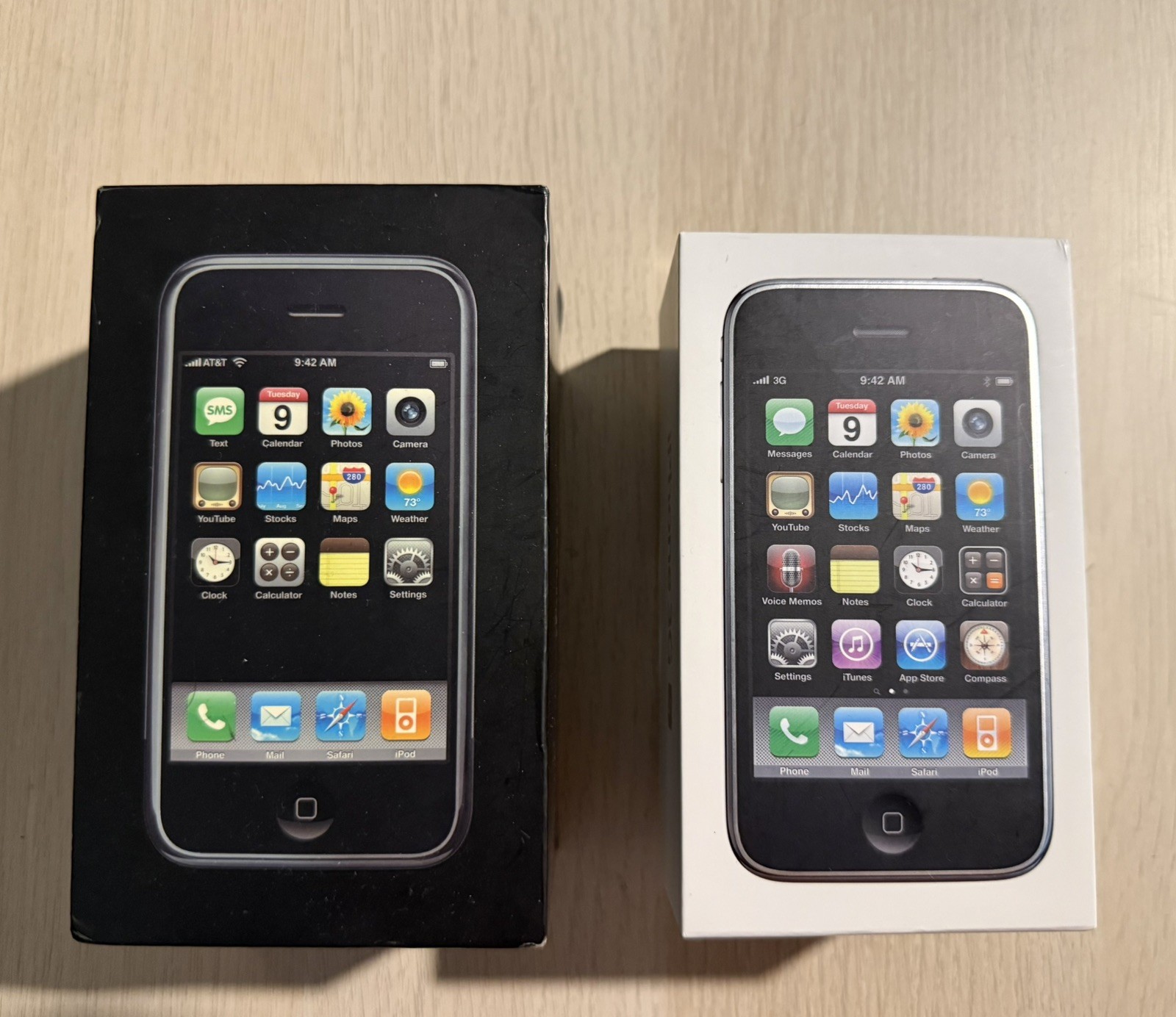 Apple iPhone 1st Generation 8GB A1203 + iPhone 3Gs – Both Matching Box! *READ*