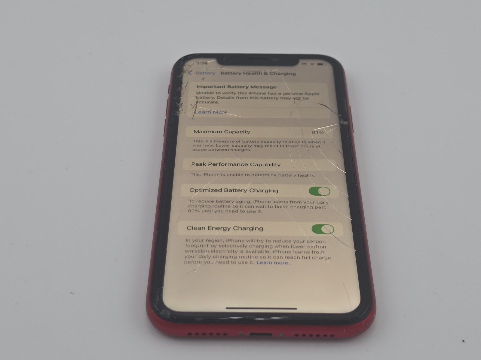Apple iPhone XR – 64 GB – (PRODUCT)RED (Carrier Unlocked) 81% Battery 🔋
