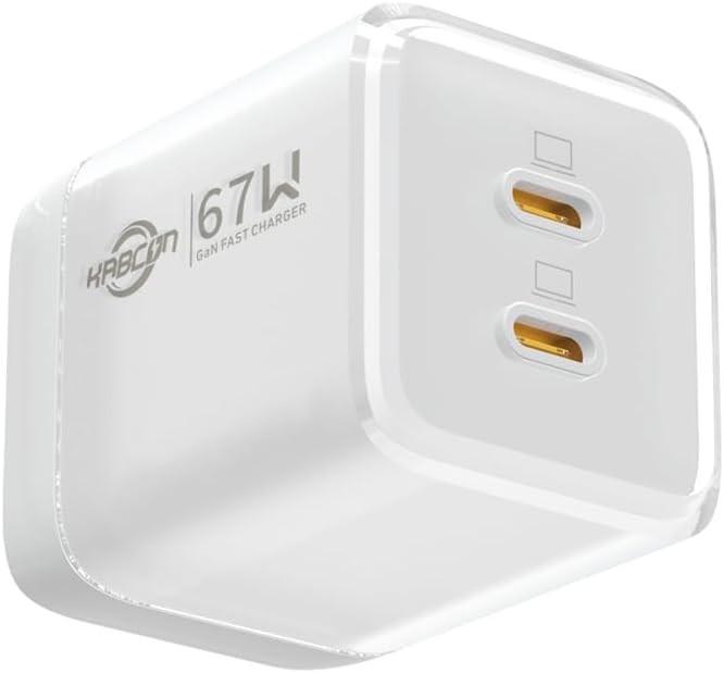 60W Fast USB-C Wall Charger for iPhone 17, MacBook Pro, iPad Pro, 6Ft Cable
