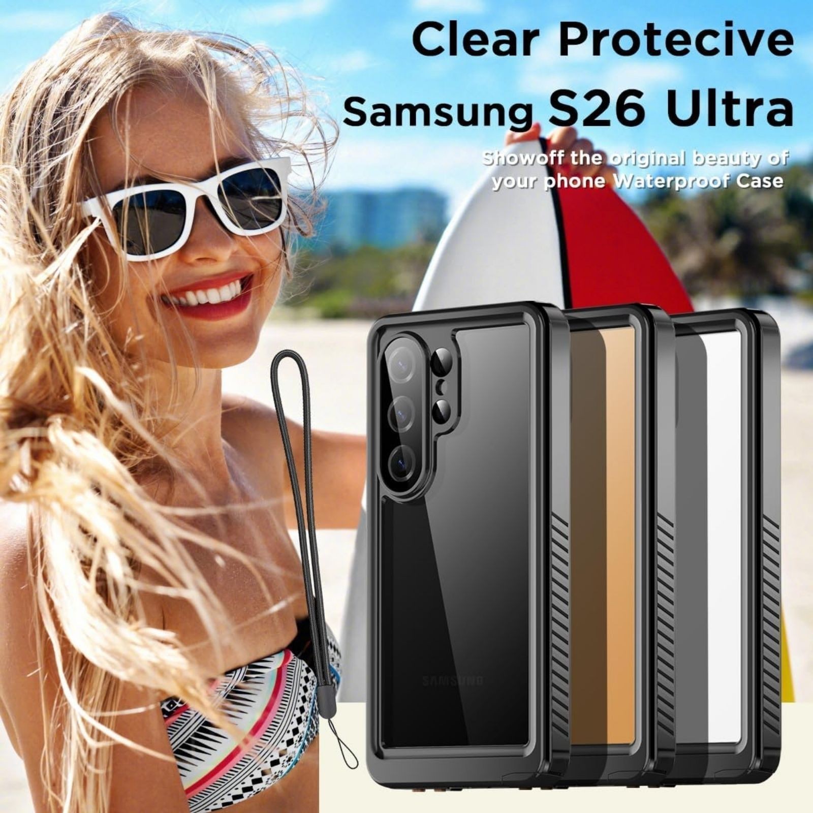 Samsung Galaxy S26 Ultra Case Waterproof Clear Shockproof Dustproof Full Body