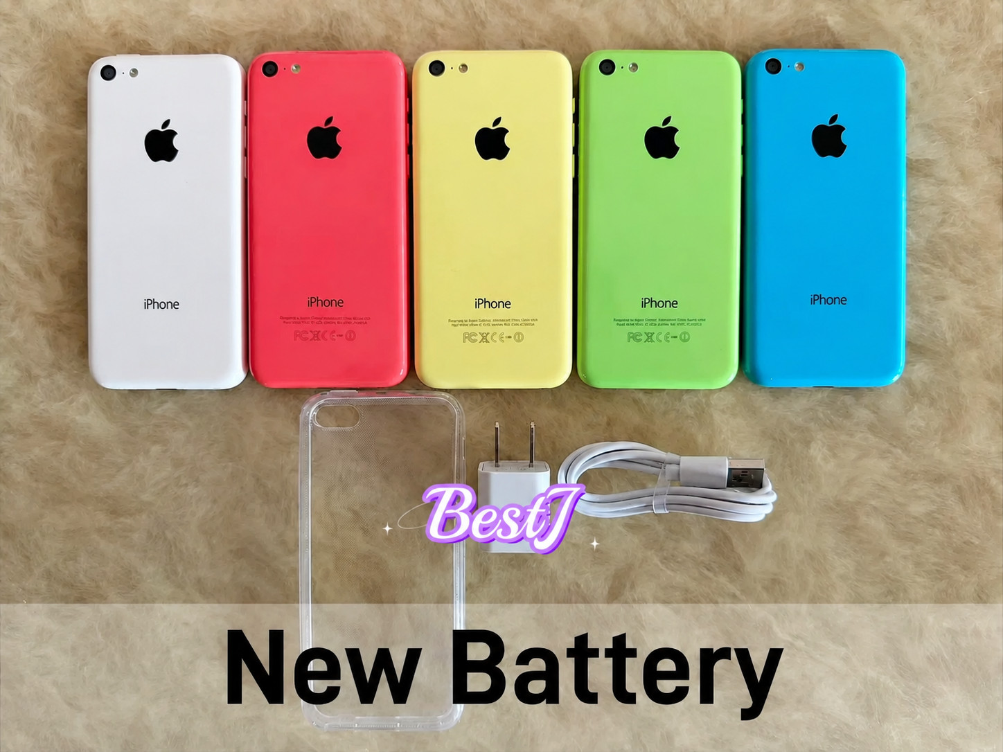 Apple iPhone 5C Unlocked New Battery 8/16/32GB BLUE/PINK/WHITE/ YELLOW #BestJ