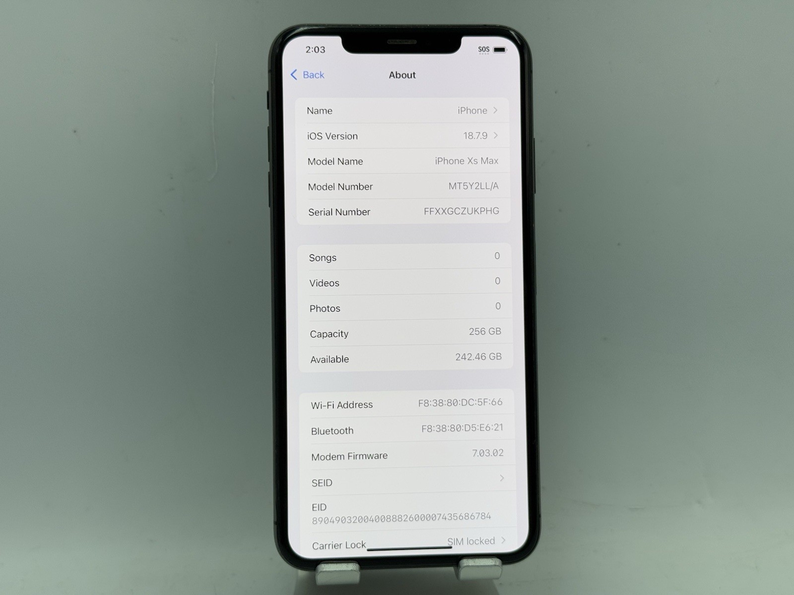 Apple iPhone XS Max – 256GB (AT&T) A1921 | 92% batt | Tested & Working! Grade B