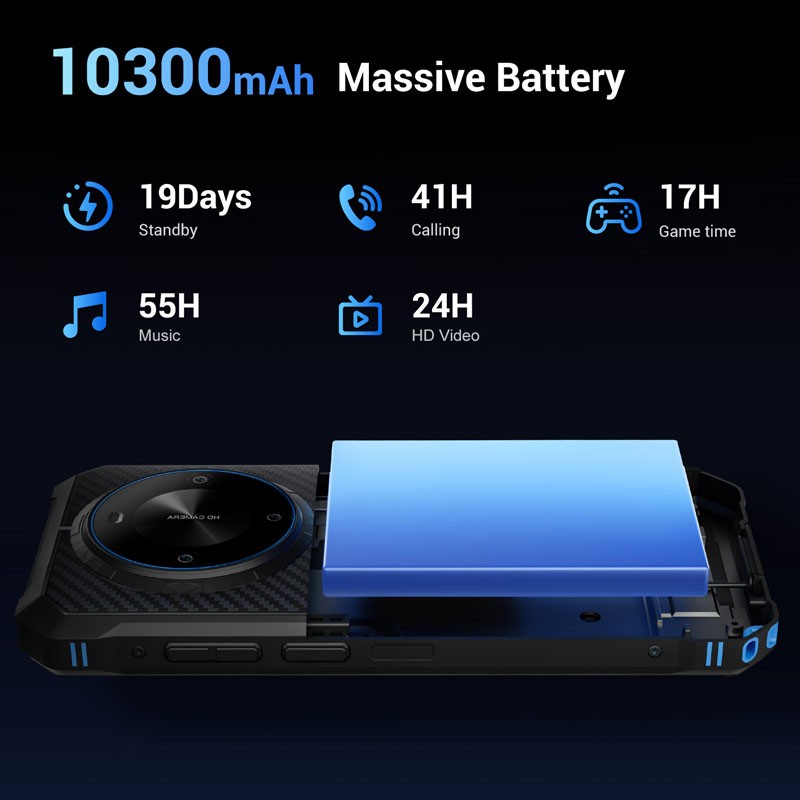 6.74″ FOSSiBOT F105 4G LTE Rugged Smartphone Android Dual SIM Outdoors 10300mAh