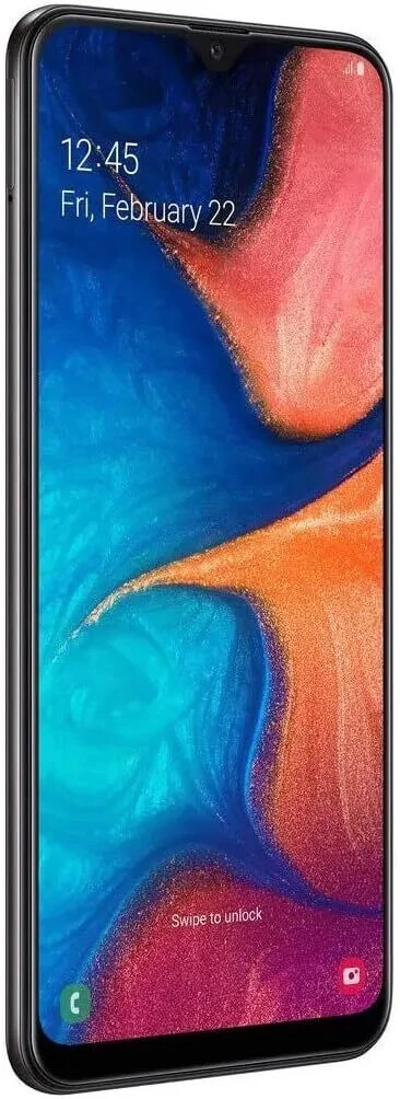 Samsung Galaxy A20 4G LTE 6.4″ 3+32GB 13MP GSM Fully Unlocked SM-A205U1 -Black