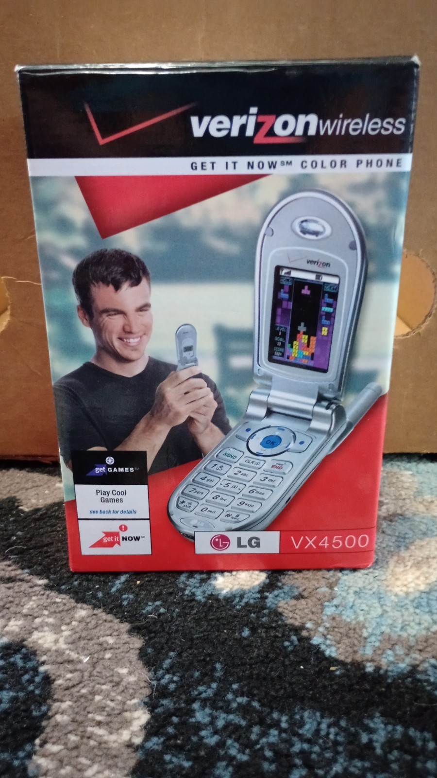 LG VX4500 Metallic Silver (Verizon) Cell Flip Phone Opened Box