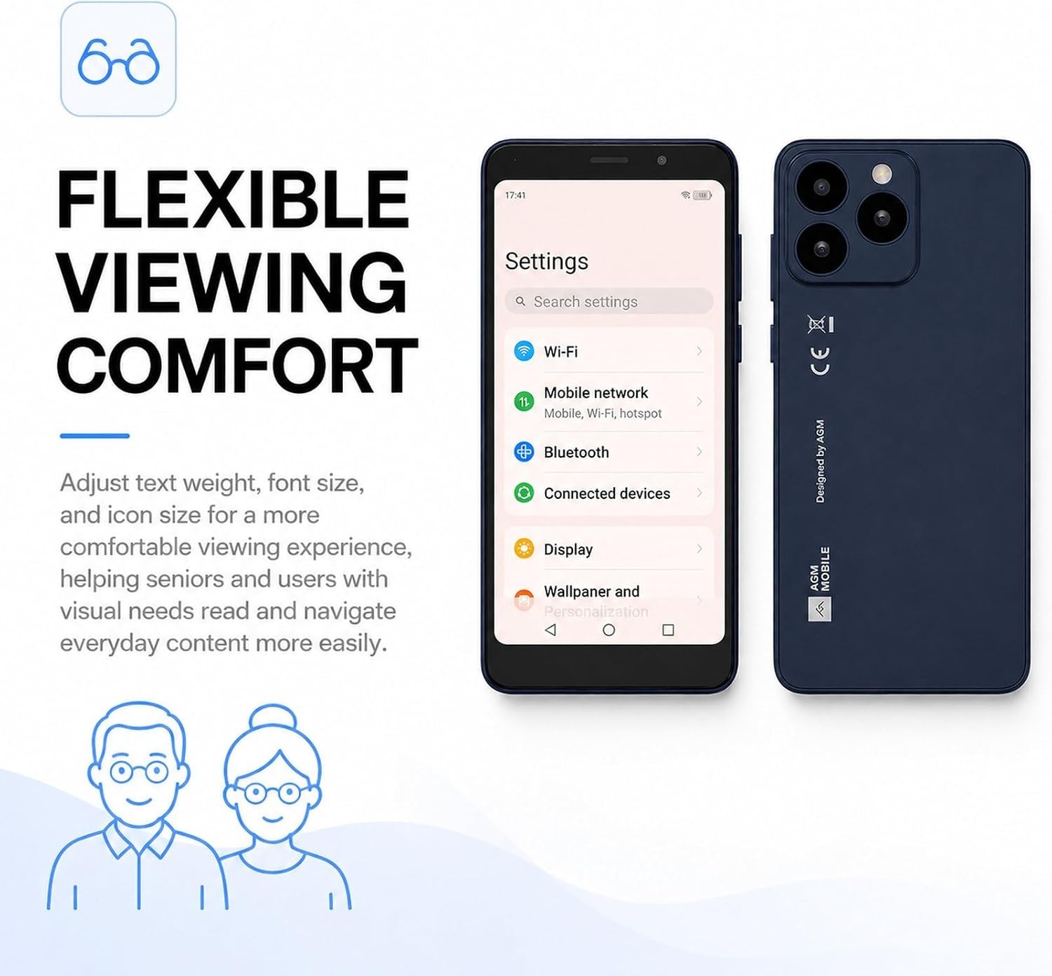 AGM Note N2 Mini Smartphone – Compact Android 16 GO Phone with Dual SIM & Expand