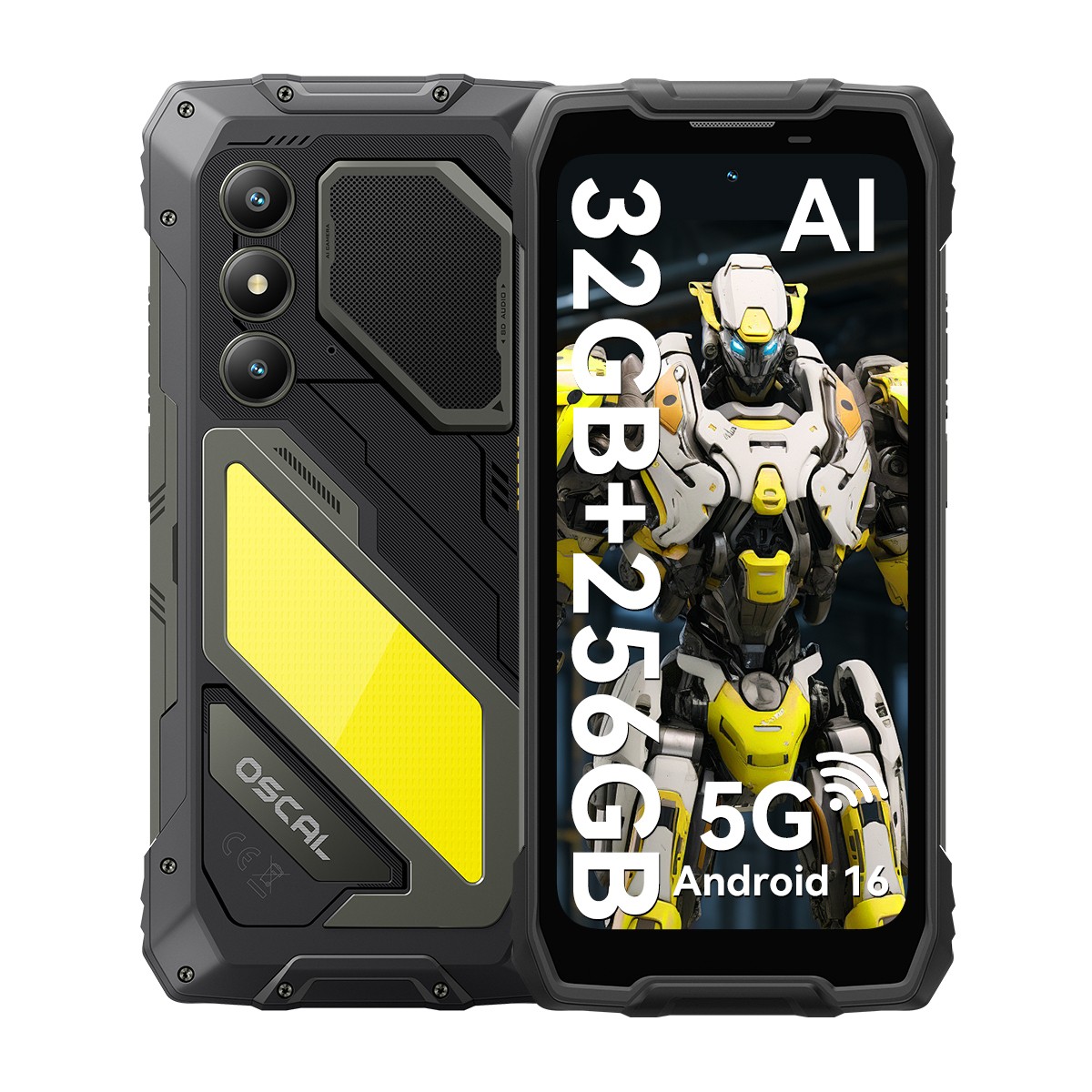 Blackview OSCAL PILOT 5 5G Rugged Smartphone 32GB+256GB Android 16 15000mAh NFC