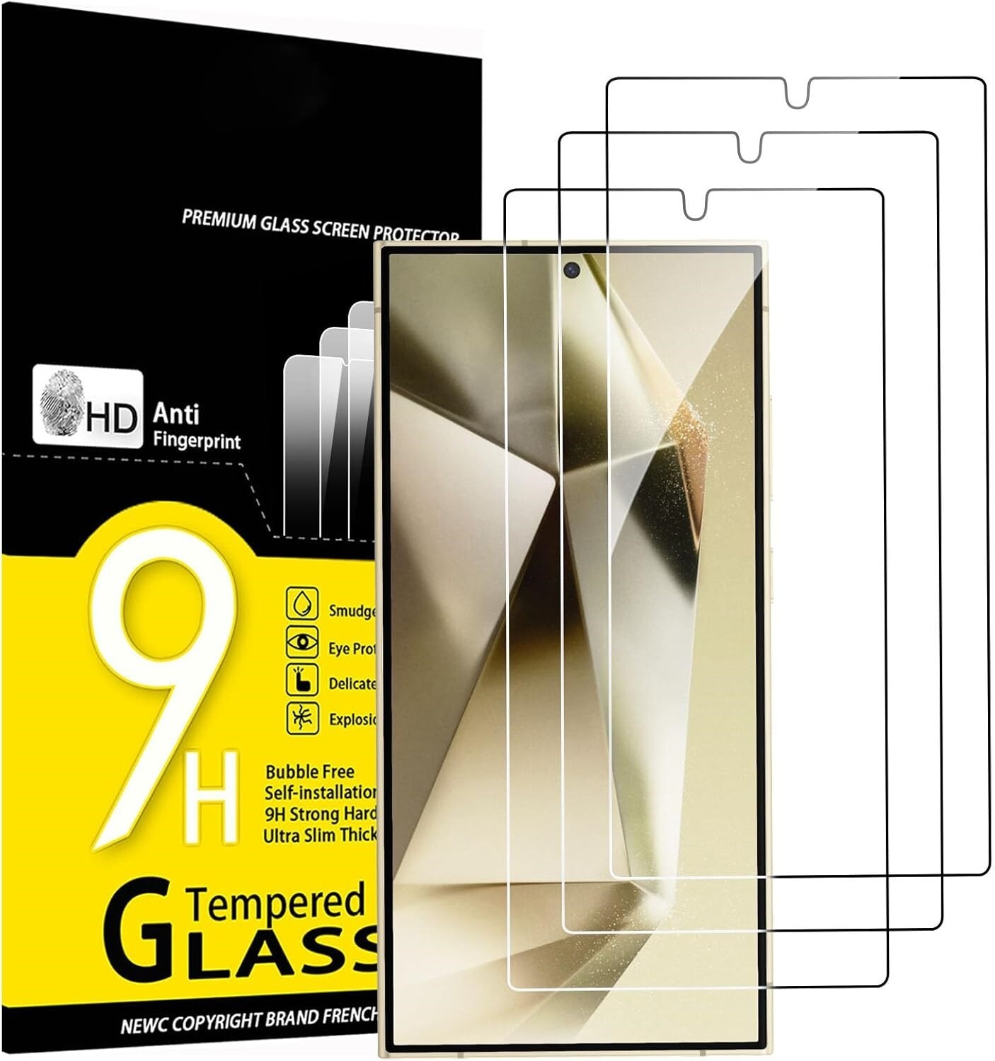 For Samsung Galaxy S25 Ultra Screen Protector Tempered Glass Bubble Free 3Pack