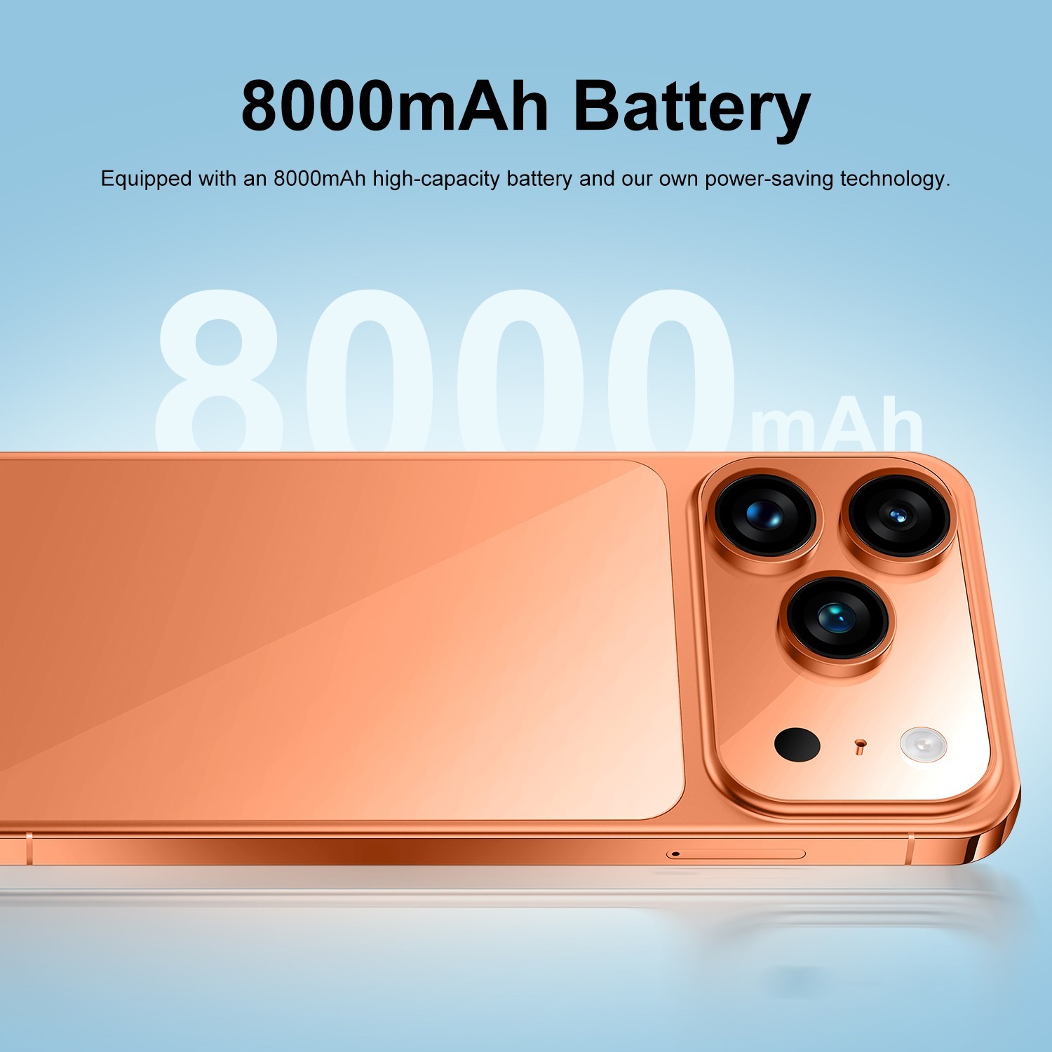 I17 Pro Max Unlocked Phone 5G, 8GB+256GB Dual SIM Cell Phone，6.8″ HD Display