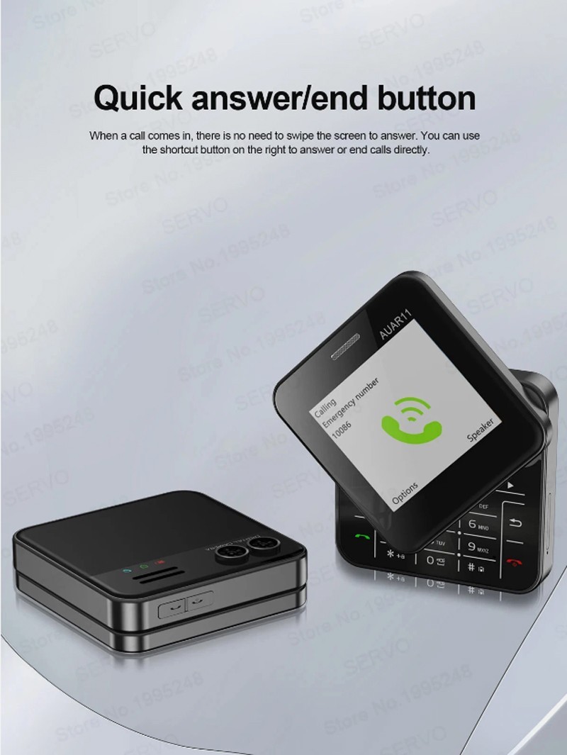 Unlocked Mini Rotating Sliding Mobile Cell Phones GSM Speed Dail Dual SIM Phone