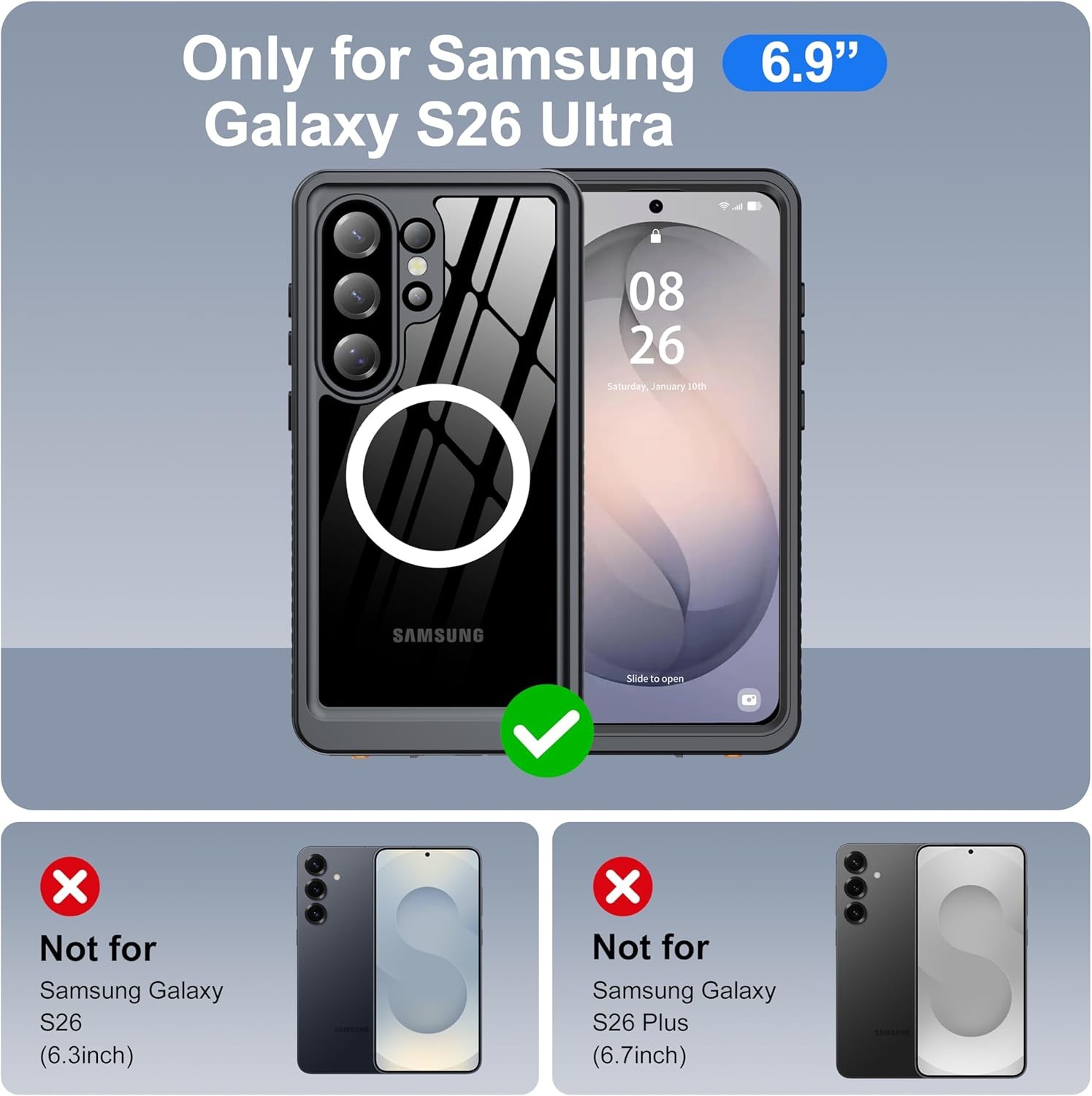 IP68 Waterproof Case for Samsung Galaxy S26 Ultra [2026] – Shockproof Full Body