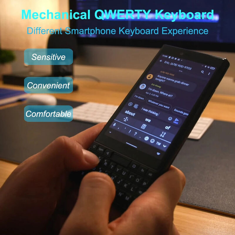 Unihertz Titan Slim QWERTY Keyboard Android 6GB 128GB 48MP MobilePhone Black