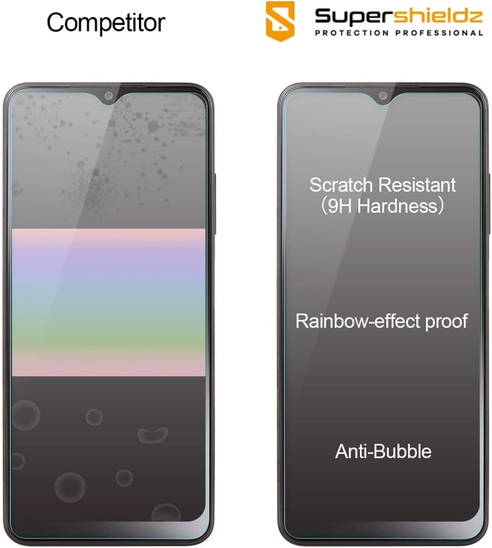 2 Pack Tempered Glass Screen Protectors for Samsung Galaxy A03s, Bubble Free, An