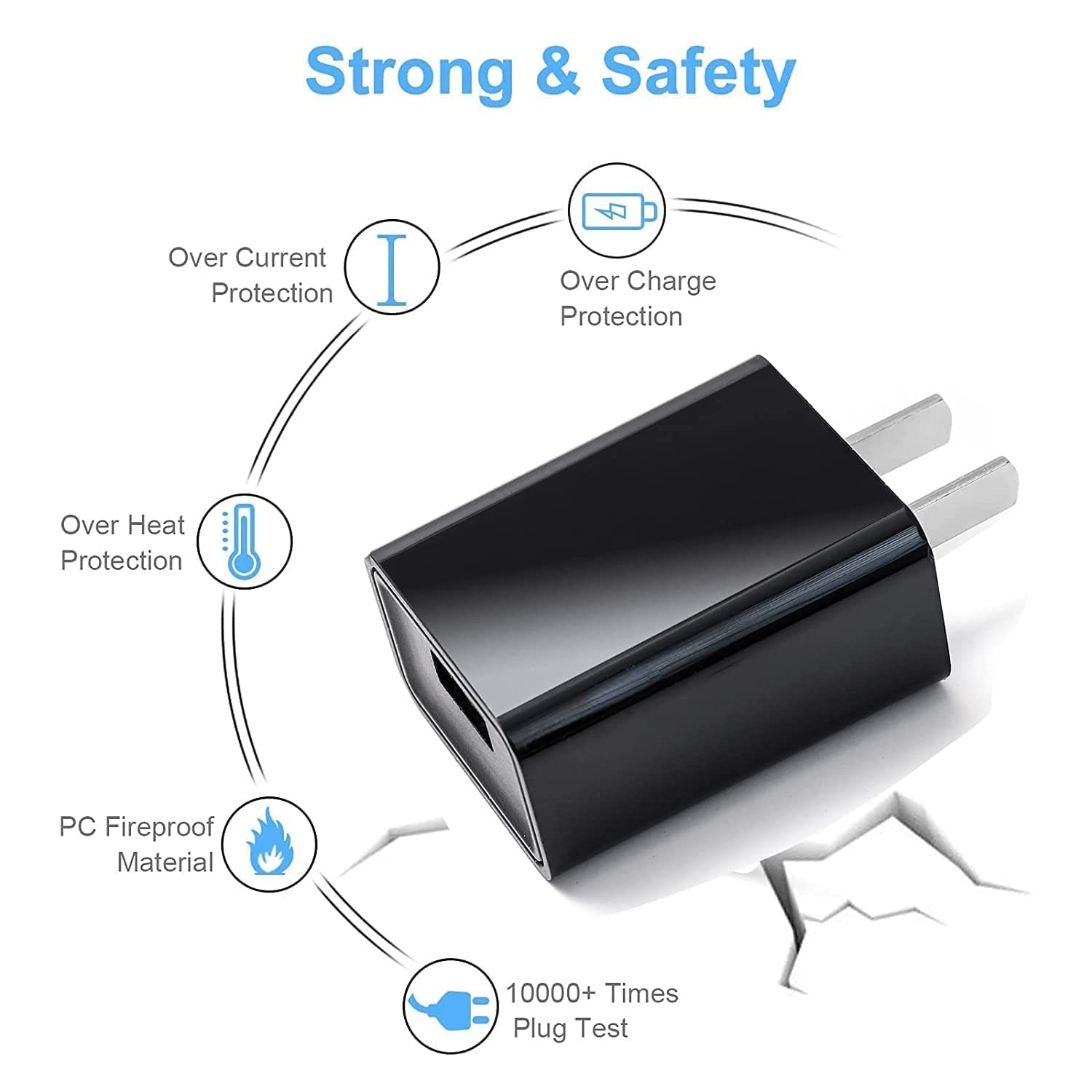 Micro USB Fast Wall Charger for LG Flip Phone, Orbic Journey V, 6Ft Cable