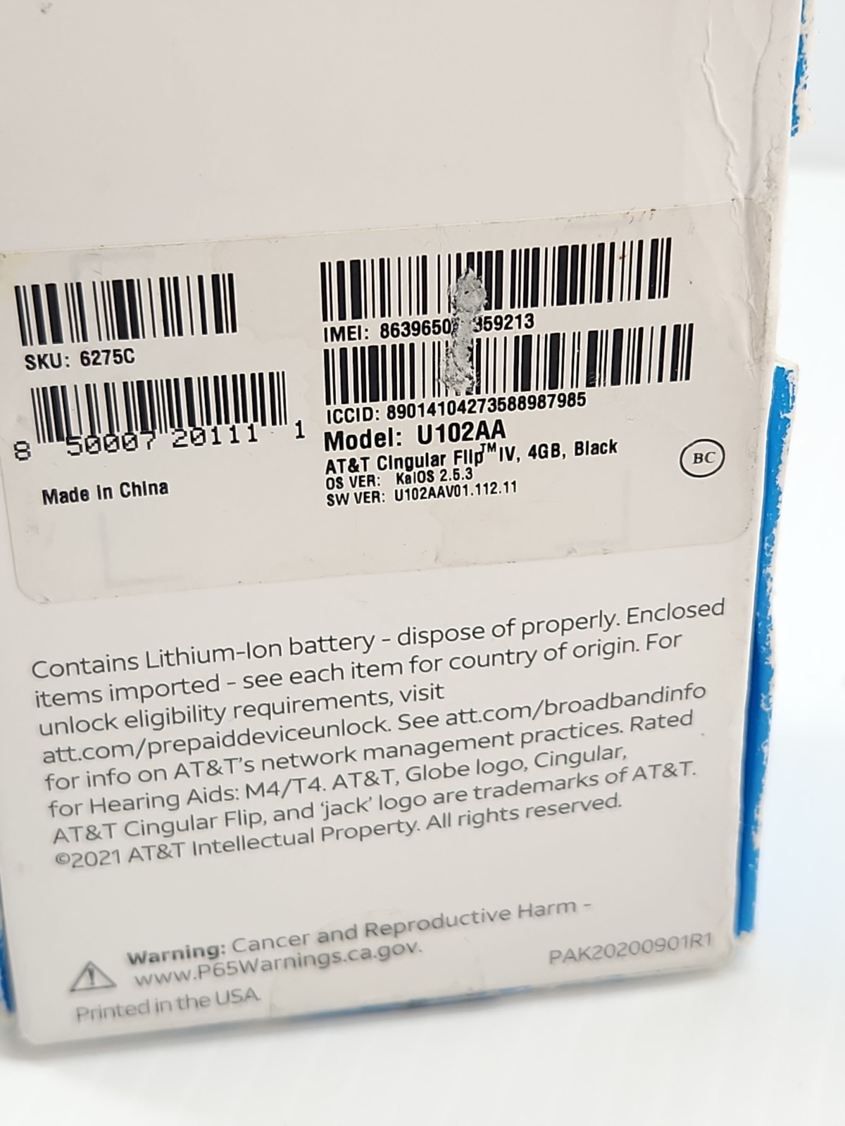 NEW AT&T FLIP IV U102AA 4G LTE AT&T SIM CARD INCLUDED! Read Description