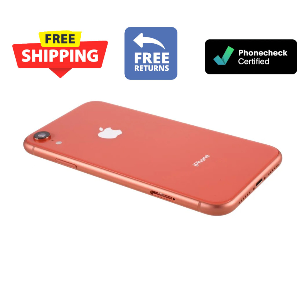 Apple iPhone XR (64GB) Coral/Yellow Fully Unlocked Verizon T-Mobile WIFI 4G LTE