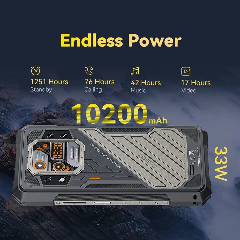 Cubot KingKong X 5G Rugged Smartphone 32GB+512GB 6.58″ 120Hz NFC + Rugged Watch