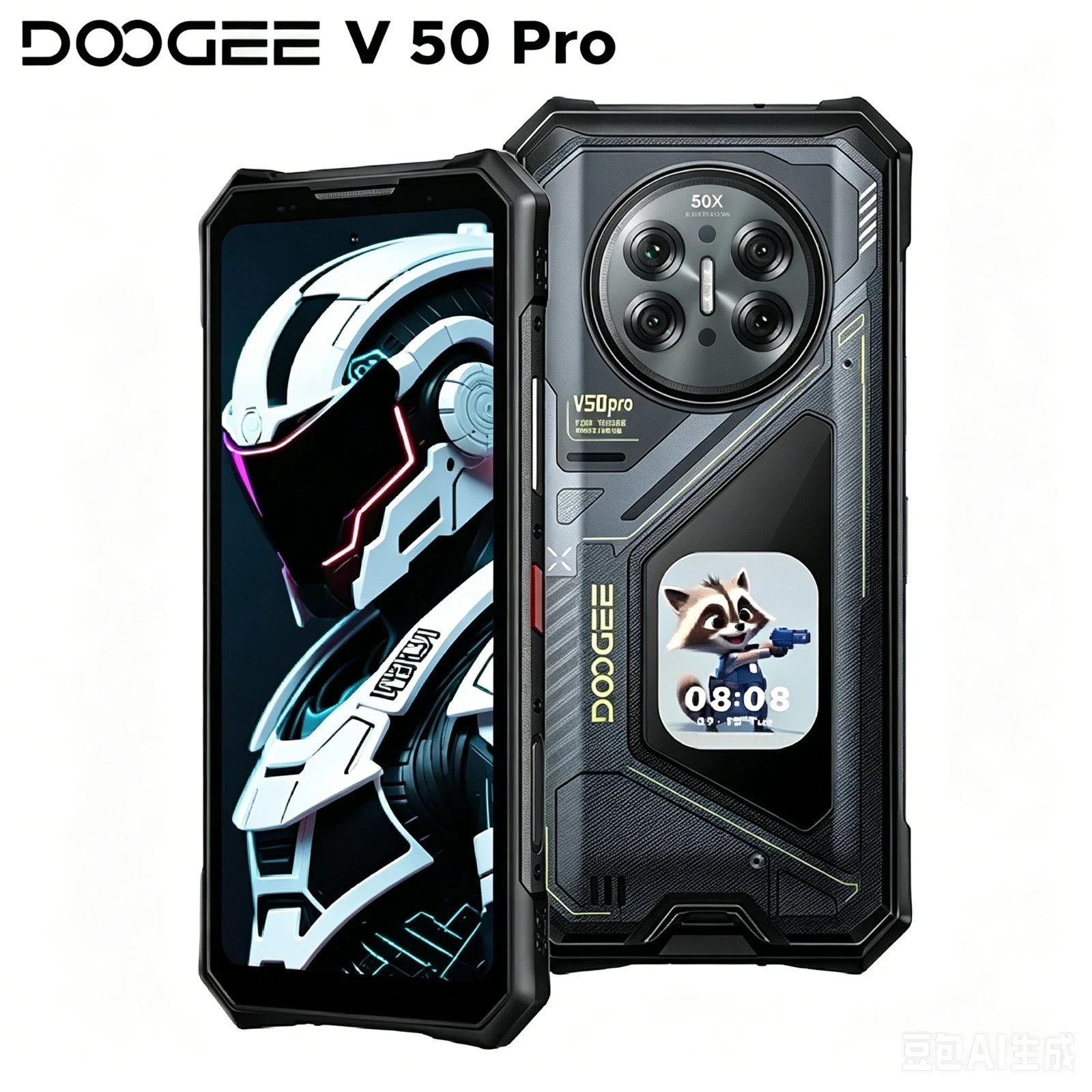 DOOGEE V50 PRO 5G Rugged Smartphone 52GB+512GB 200MP/Night VN 6.78″ Dual Screen