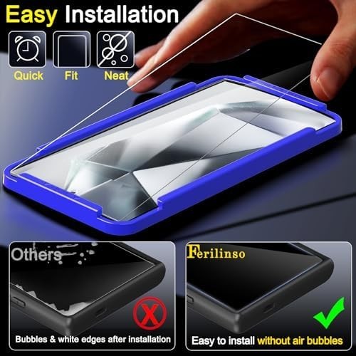 for Samsung Galaxy S24 Ultra Tempered Glass 3 Screen Protector + 3 Camera Lens