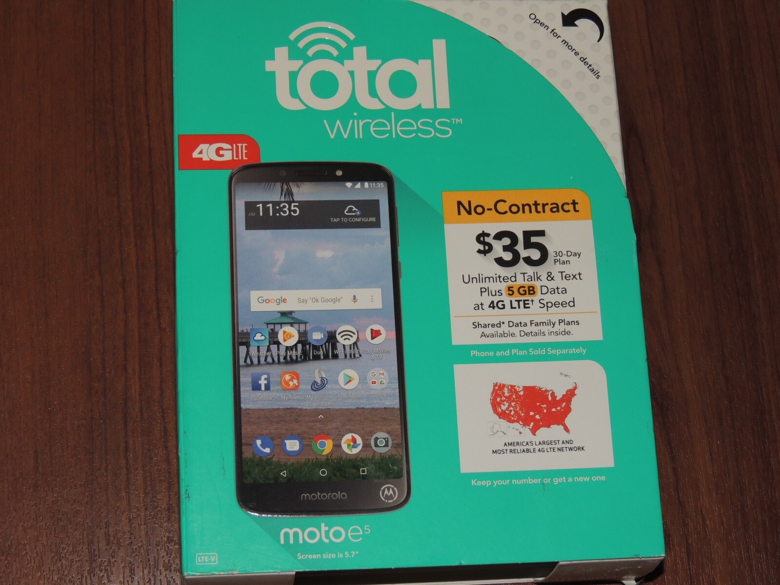 New in Box – Moto E5 – Total Wireless PREPAID 5.7″ HD 16GB – OPK-TWXT1920DCP