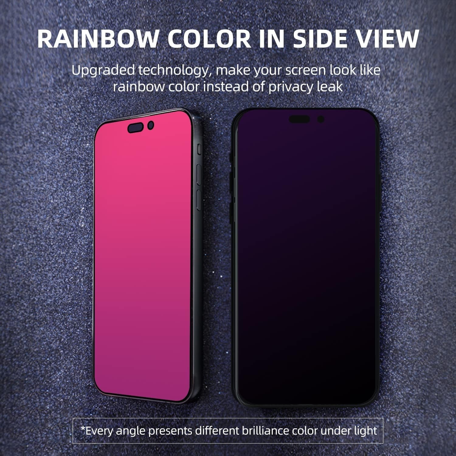Privacy Screen Protector for iPhone 17 Pro Max Gradient Color Tempered Glass Ant