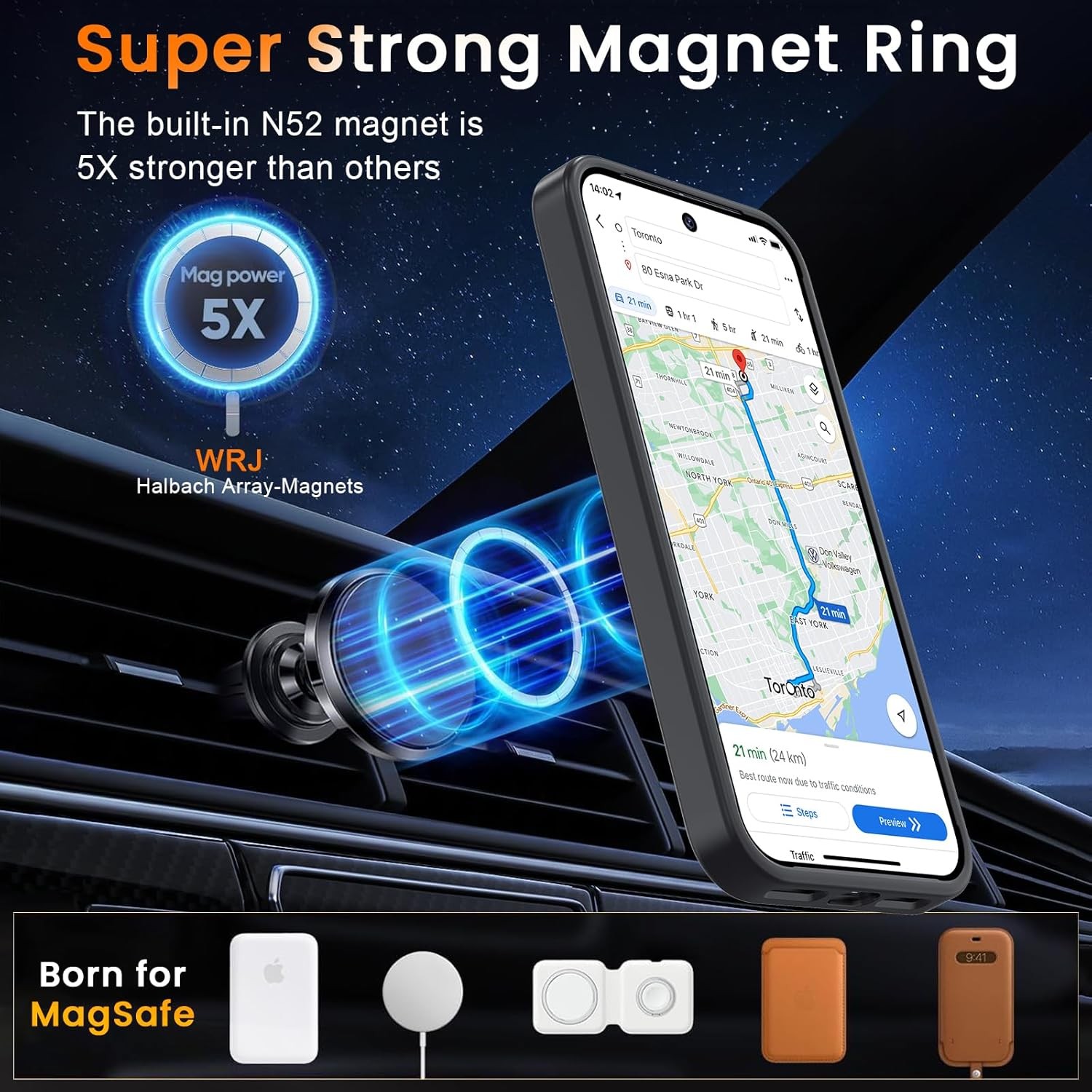 Magnetic Matte Case for Google Pixel 10 Pro XL 6.8-Inch Slim Translucent Black