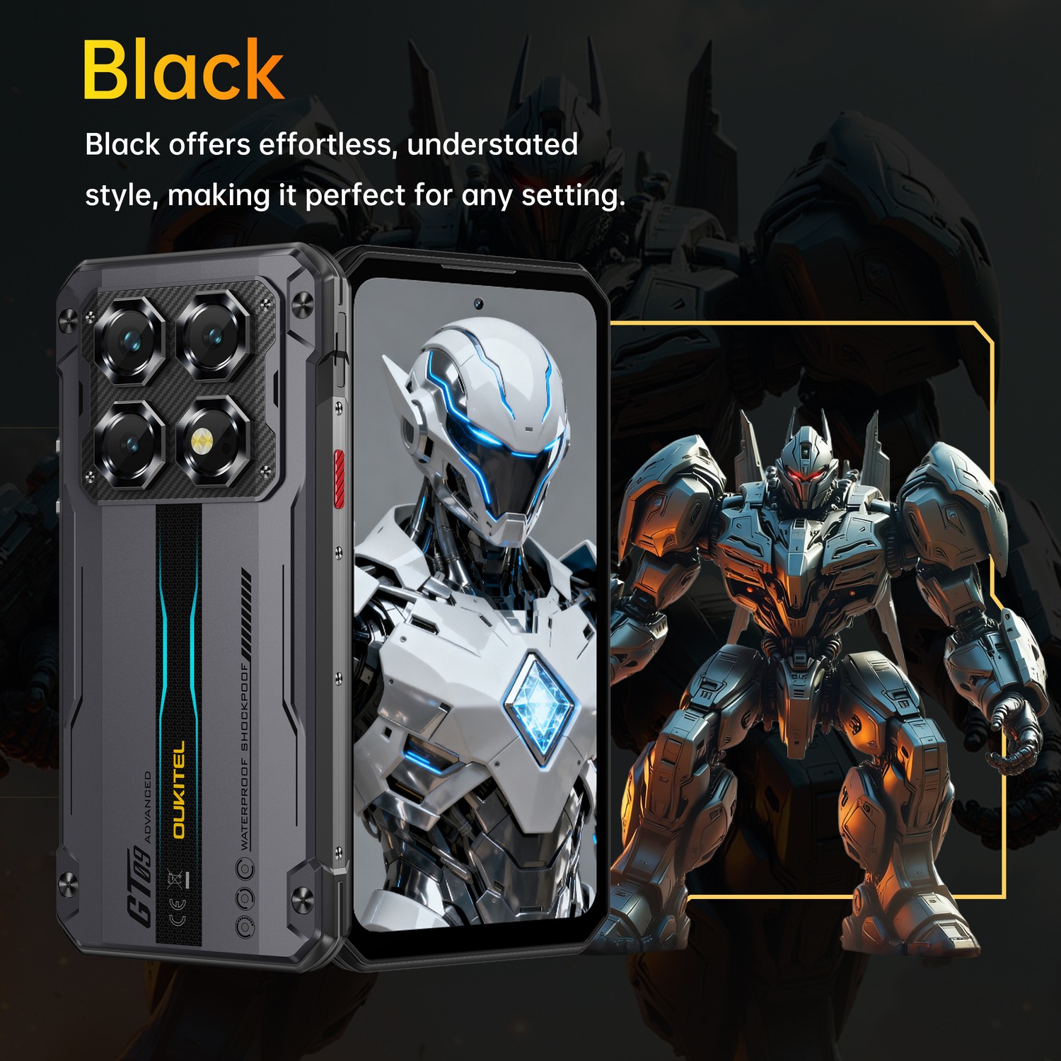 OUKITEL WP60 Rugged Smartphone 5G 10000mAh Android 15 Phone 7.2 in 36GB+512GB