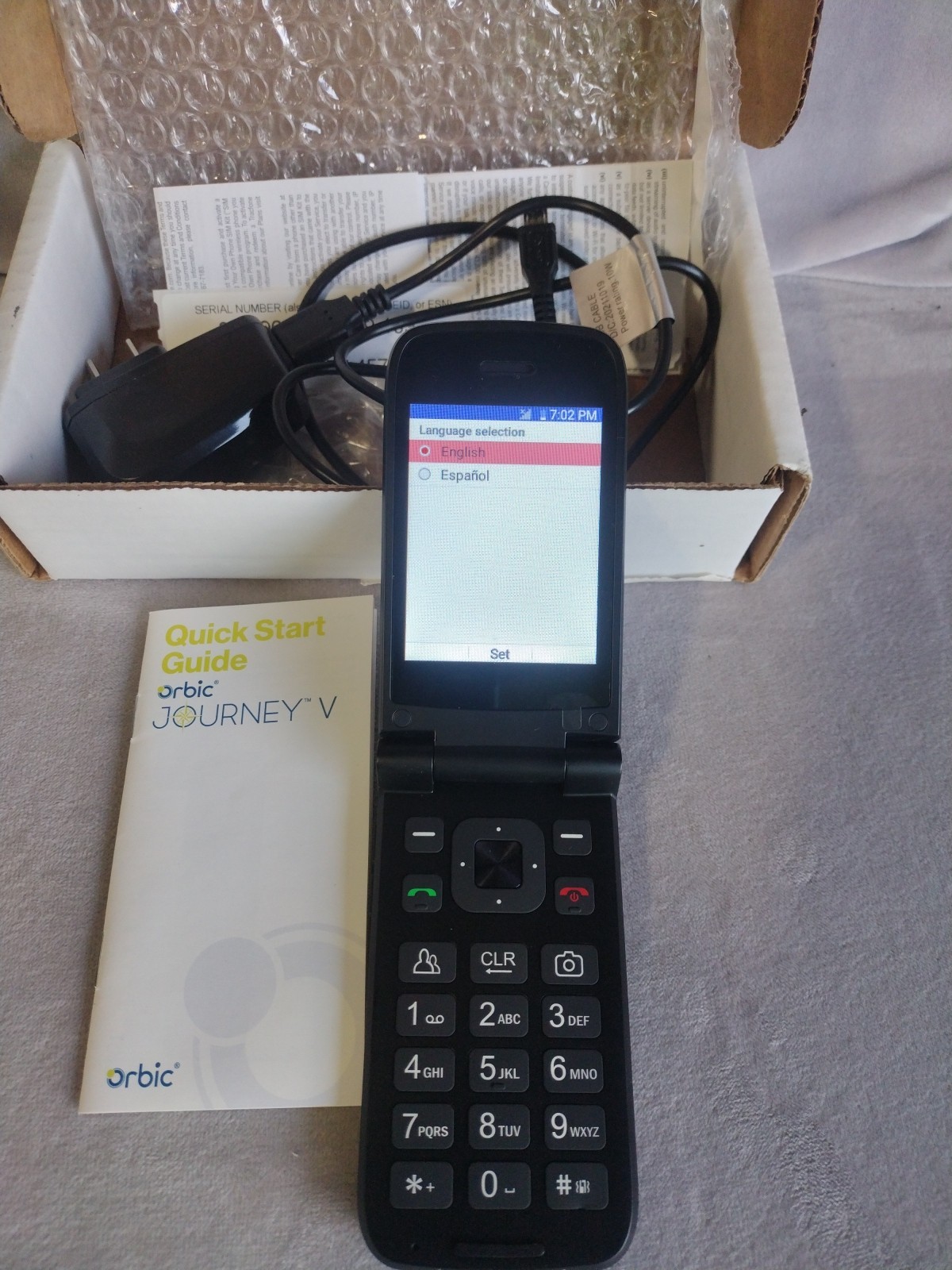 Journey V 4G LTE Basic Flip Phone 2.8″ US Model Unlocked for US Carriers ORB2210