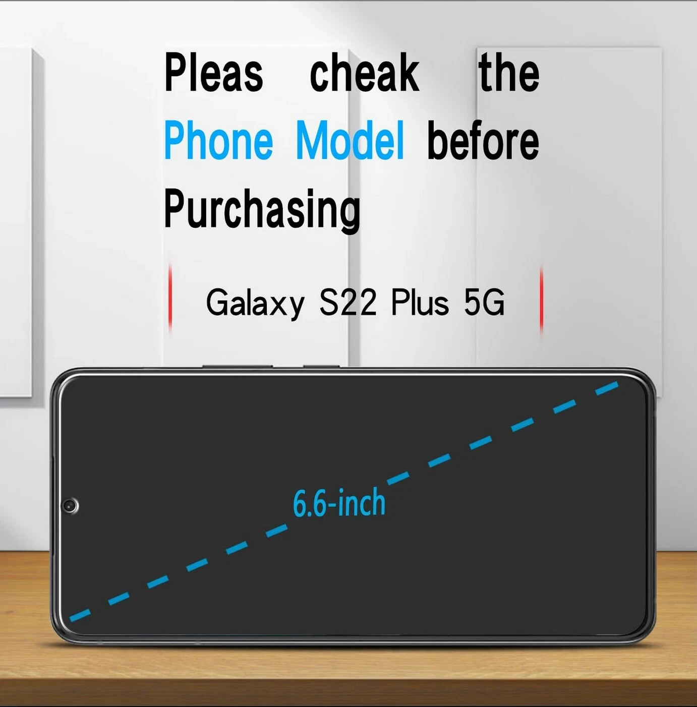 Samsung Galaxy S22 Plus Screen Protector Tempered Glass Bubble Free 3Pack