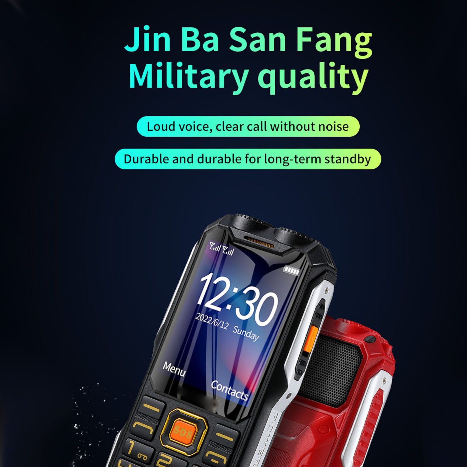 Senior Cellphone 2G 2.6in Ultrathin 16800mAh High Volume Elderly Mobile Phone