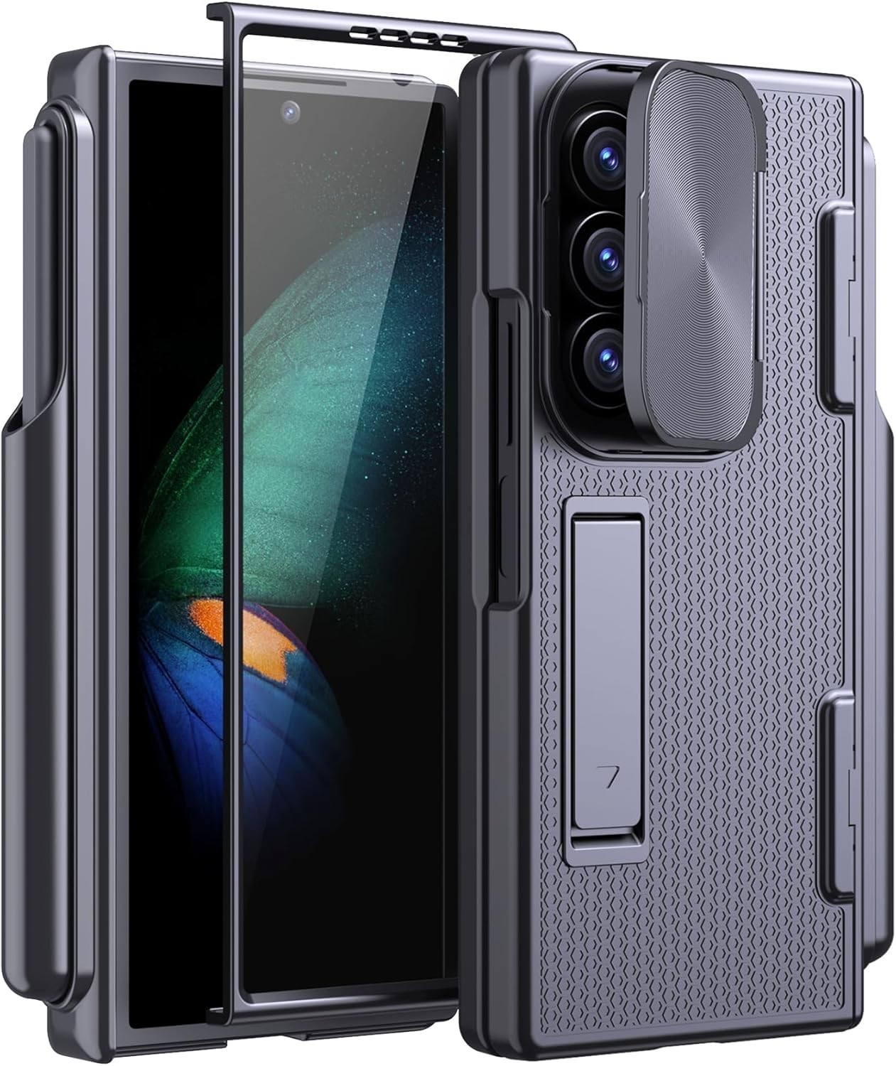 Samsung Galaxy Z Fold 6 Case with S Pen Holder, Hinge Protection & Screen Cover