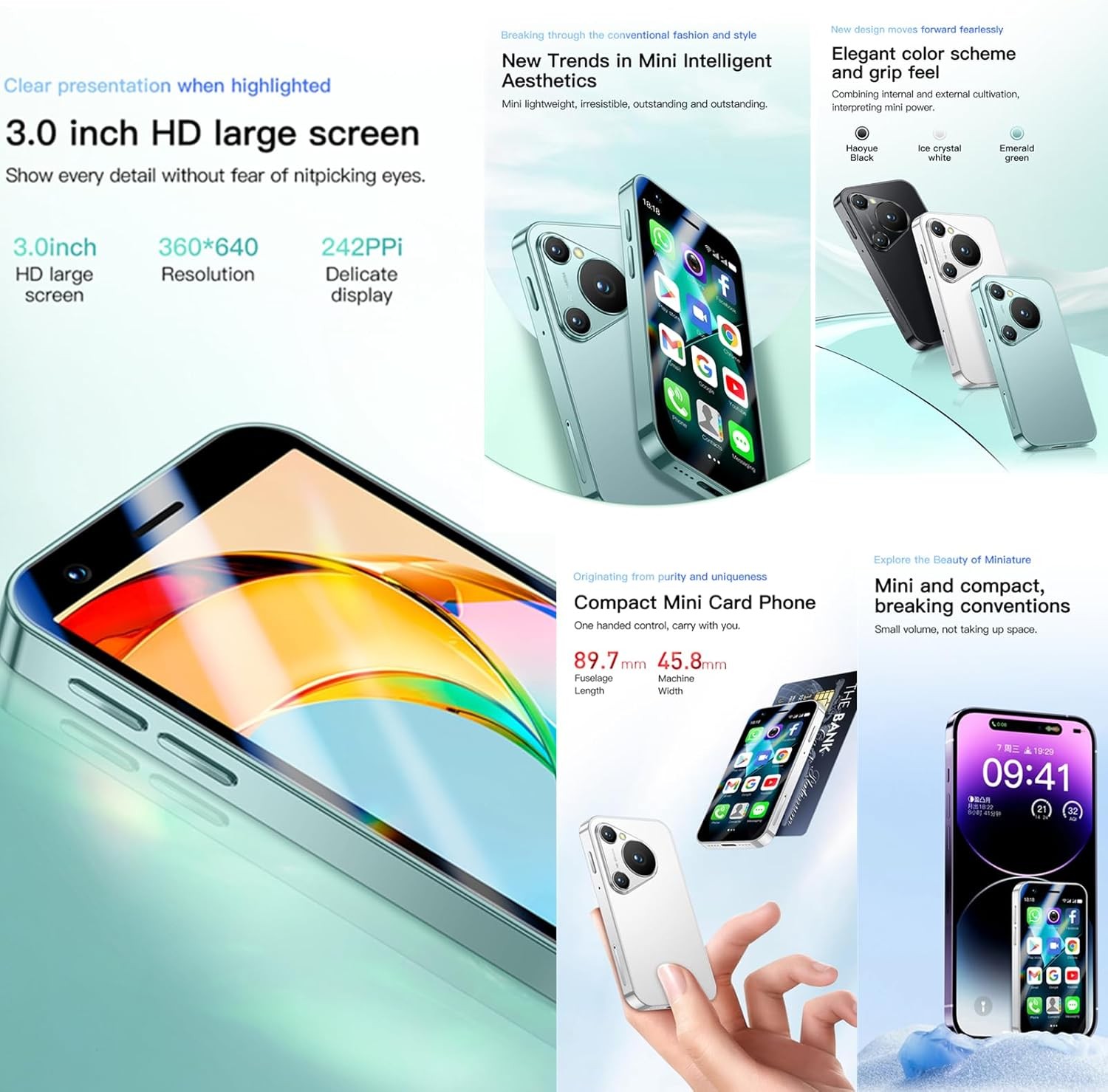 XS15 3G Mini Smartphone 3.0 Inch WiFi GPS Quad Core Android Cell Phones Camera