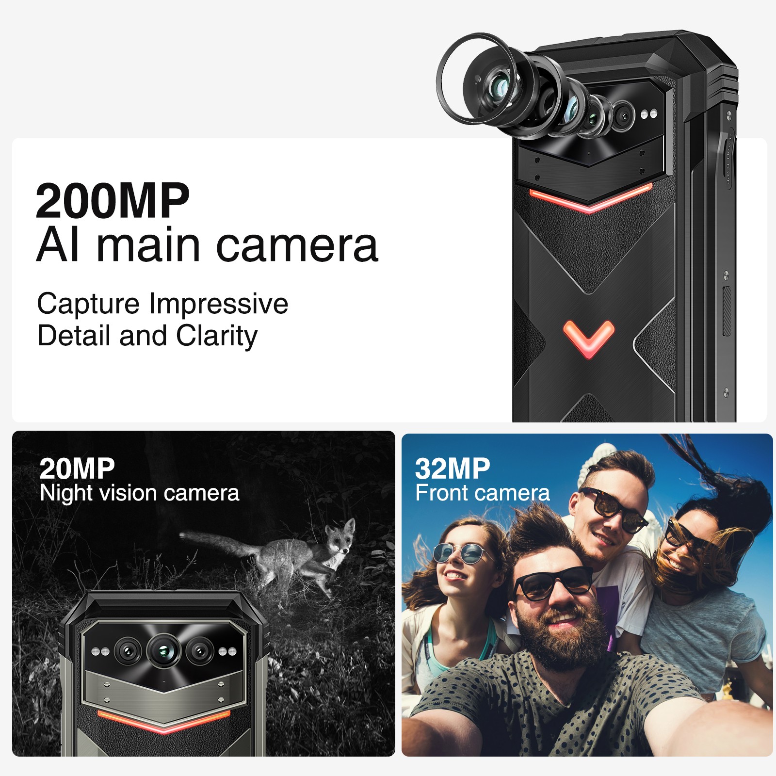 DOOGEE V MAX Plus 5G Rugged Smartphone 22000mAh 36GB+512GB 6.58″ Cell Phone NFC