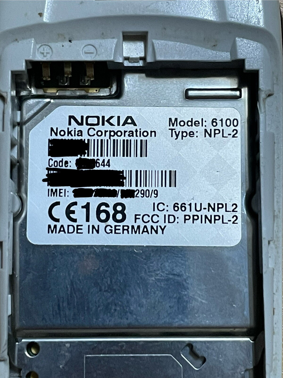 Nokia 6100 NPL-2 Germany Mobile Phone No Ringtone Rest Ok