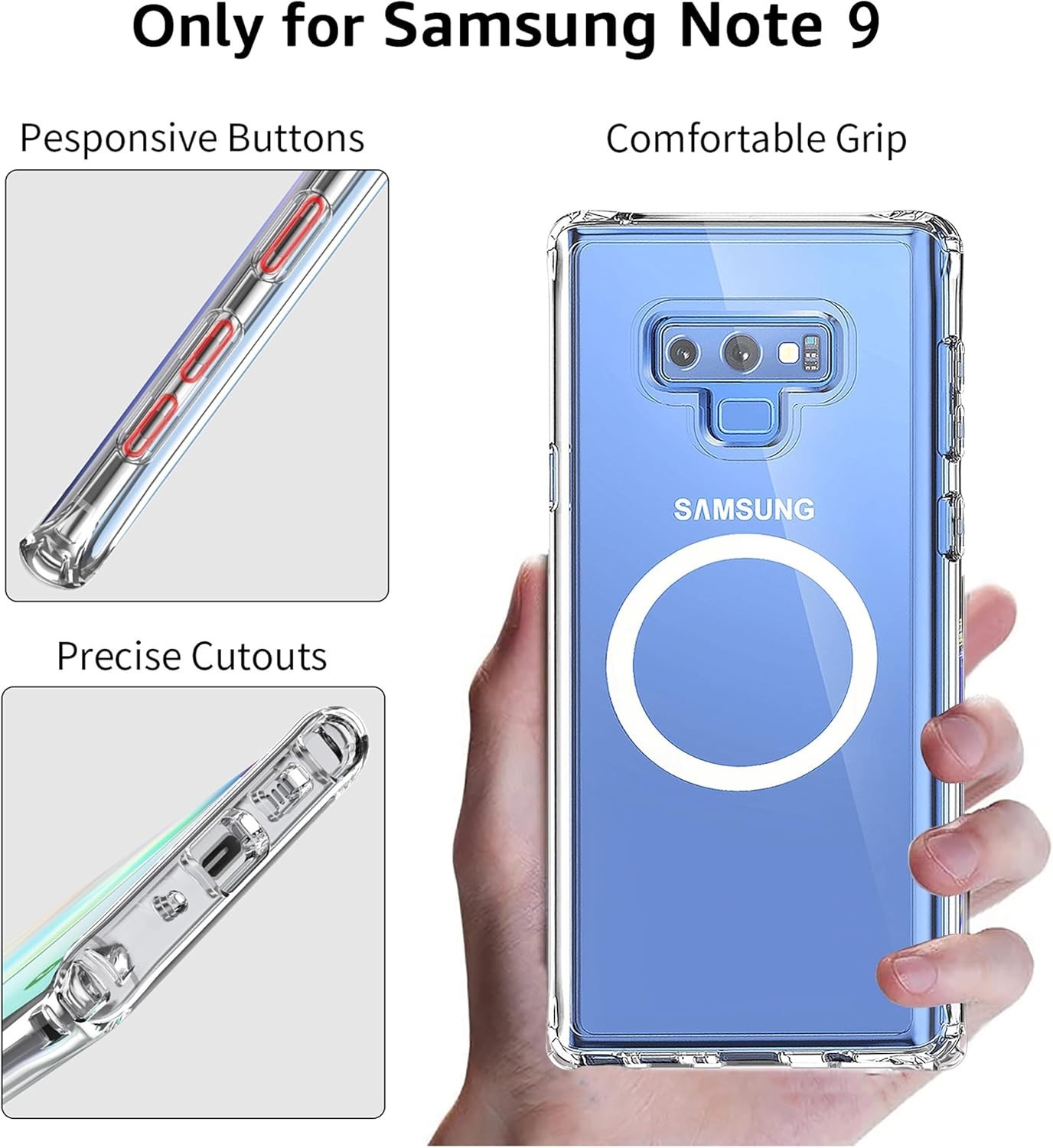Samsung Galaxy Note 9 Case Clear Scratch Proof Slim Cover Bumper Protective NEW