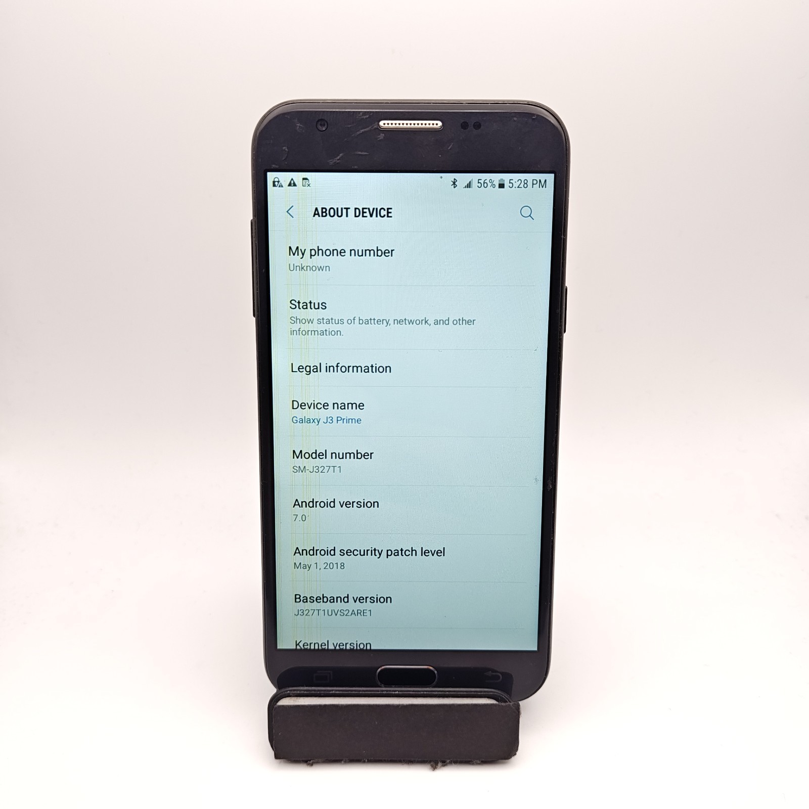 Samsung Galaxy J3 Prime J327T1 (Metro Unlocked) – 16GB Black – DAMAGED #3516