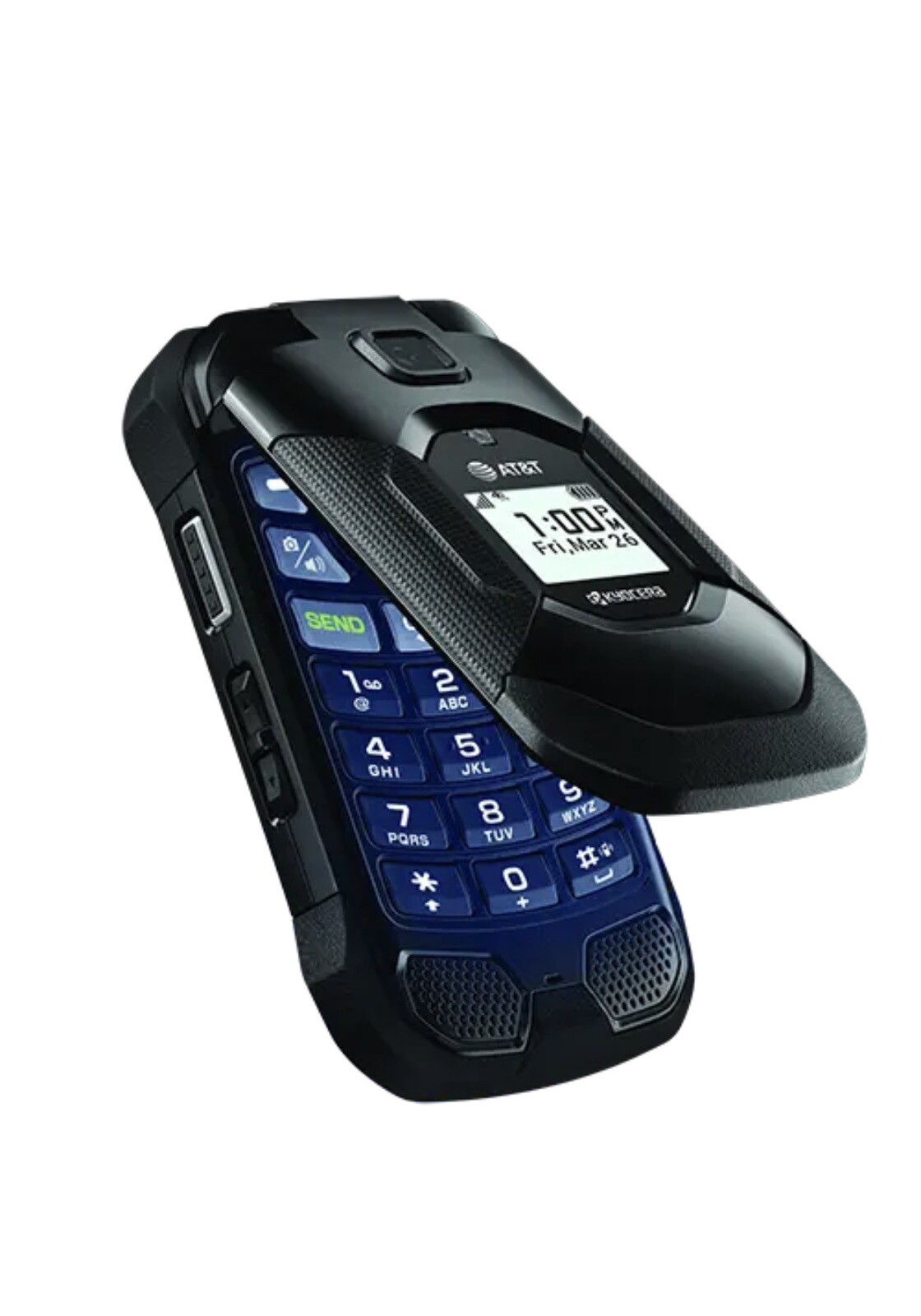 Kyocera DuraXe E4830 Epic AT&T Flip Phone 16GB Rugged Wi-Fi LTE Black (10/10)