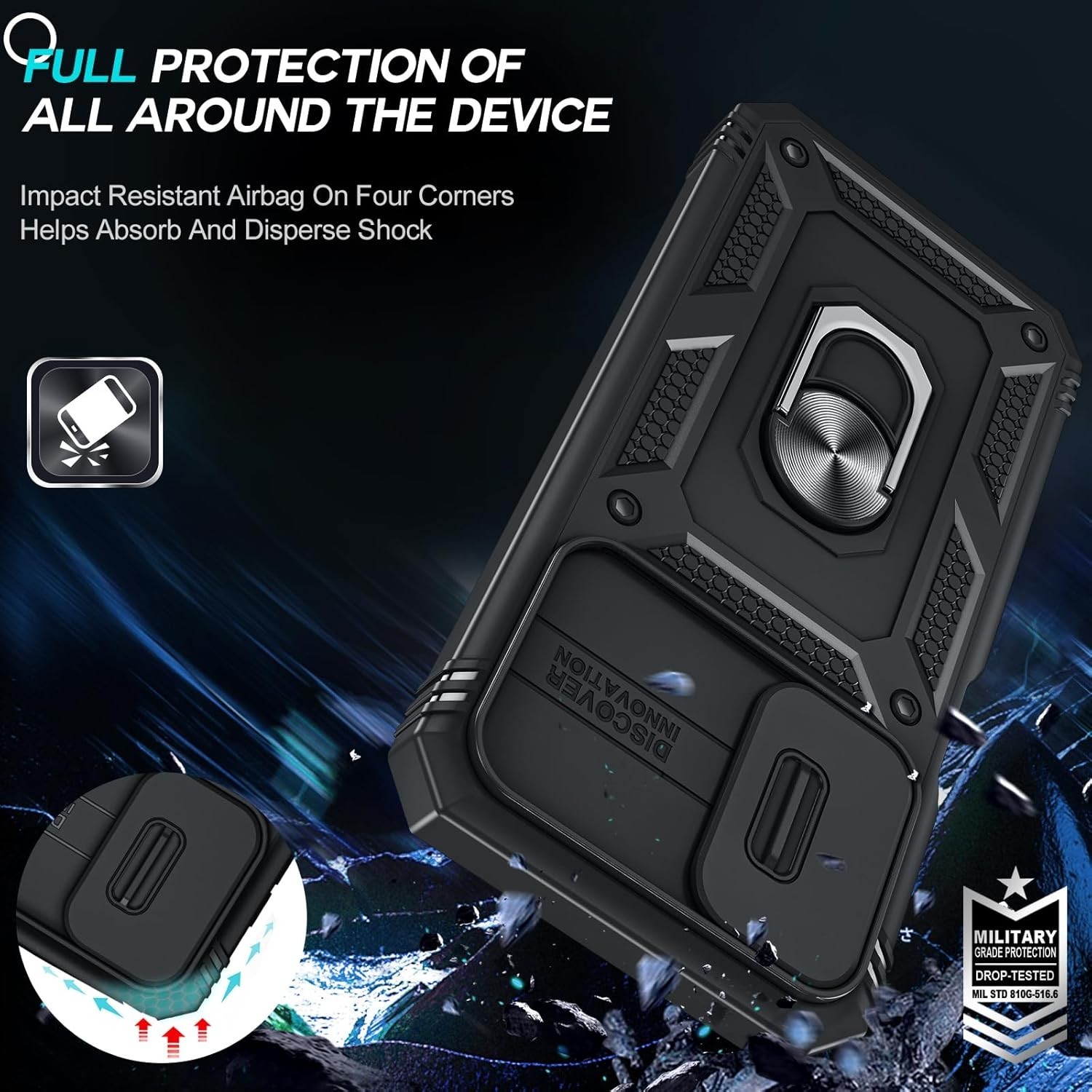 For Samsung Galaxy A15 5G Case w/Heavy Duty Shockproof Scratch Resistant cover